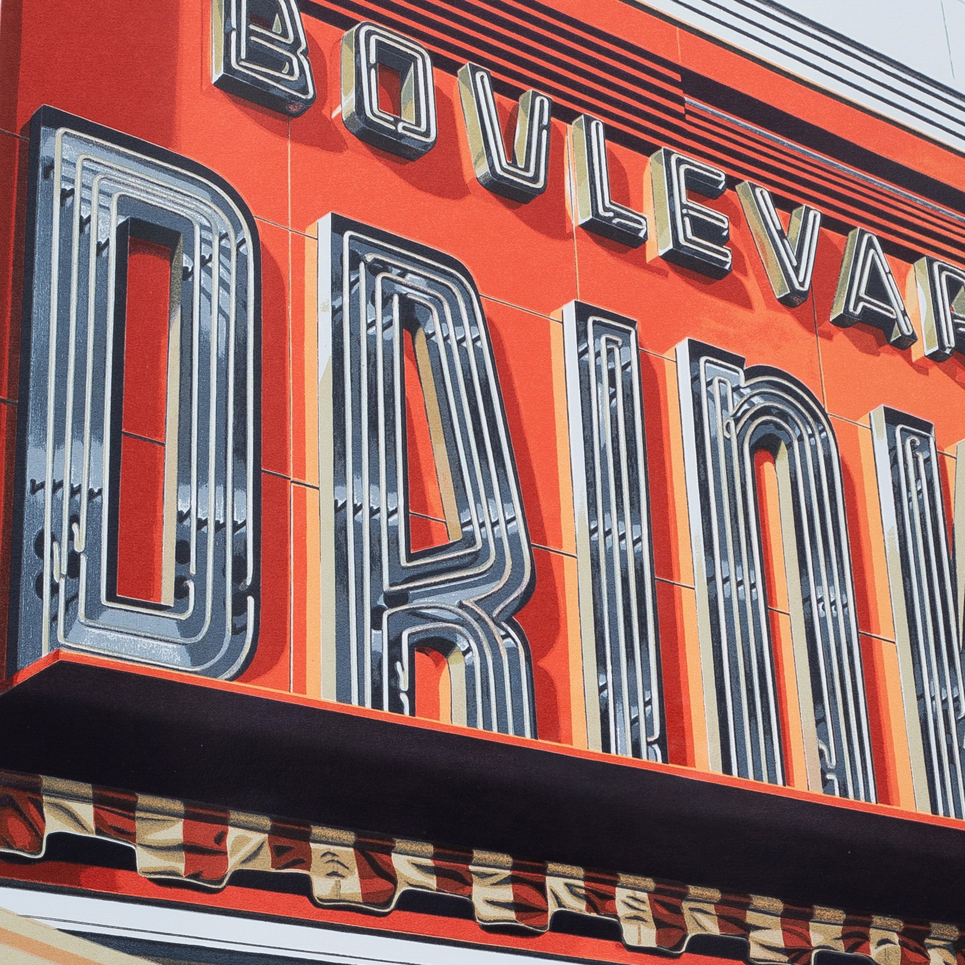 Boulevard Drinks (from American Signs portfolio) by Robert Cottingham