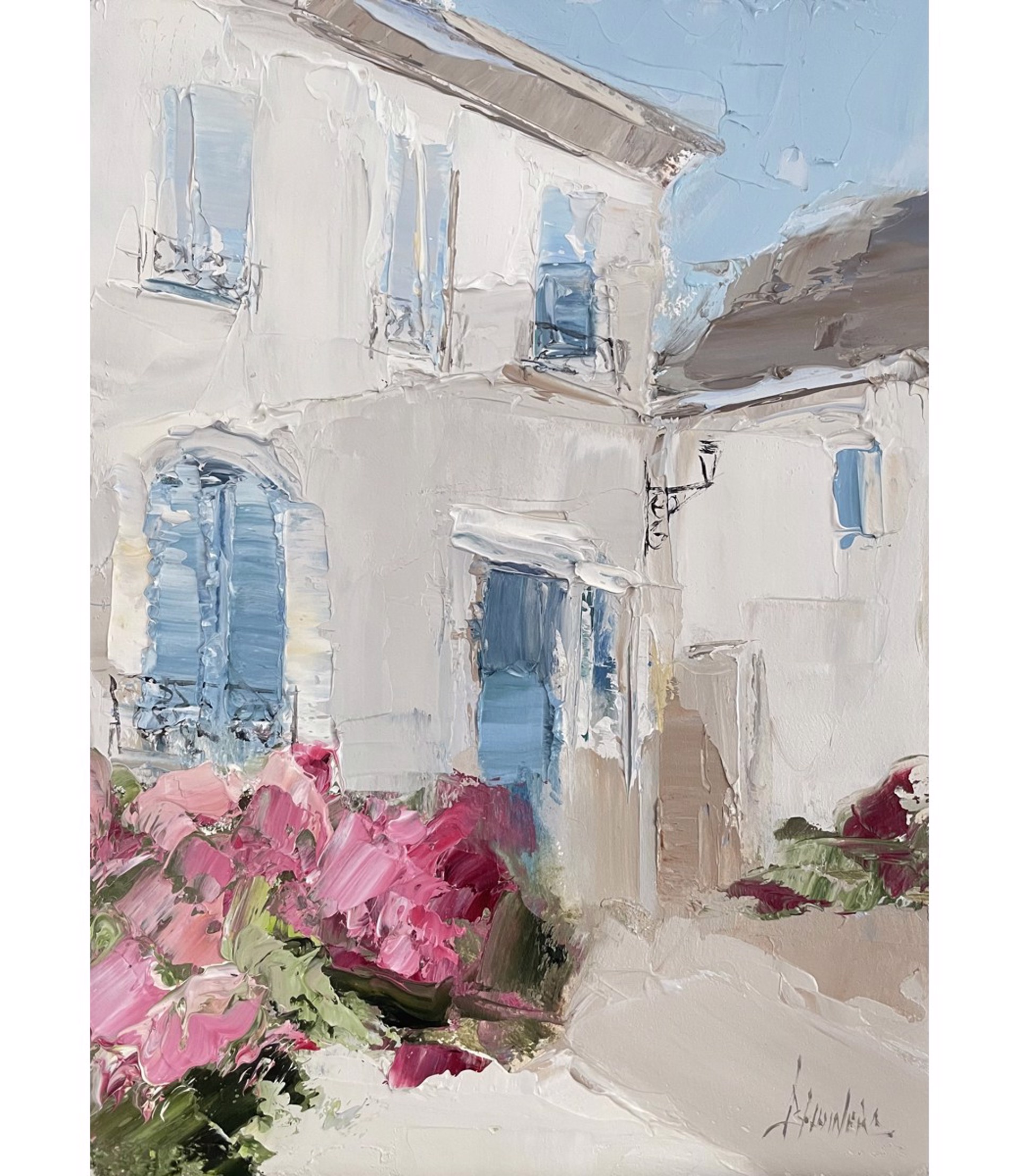 Courtyard in France by Barbara Flowers