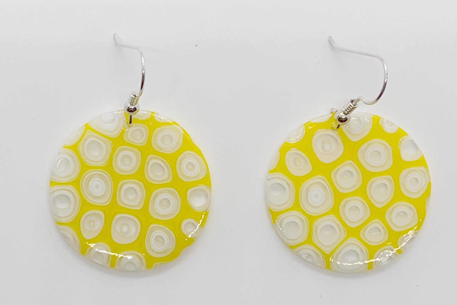 Murini Round Earrings - Yellow by Chris Cox