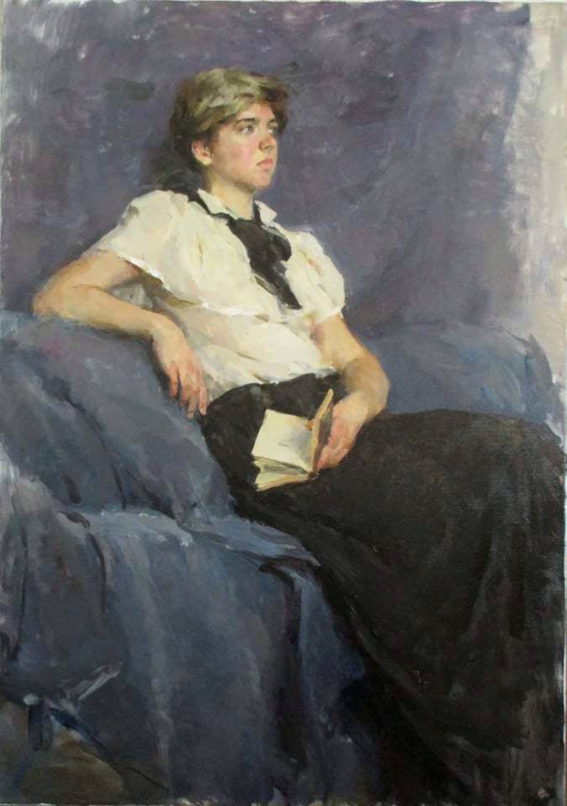 Girl with Book by Olga Volkova