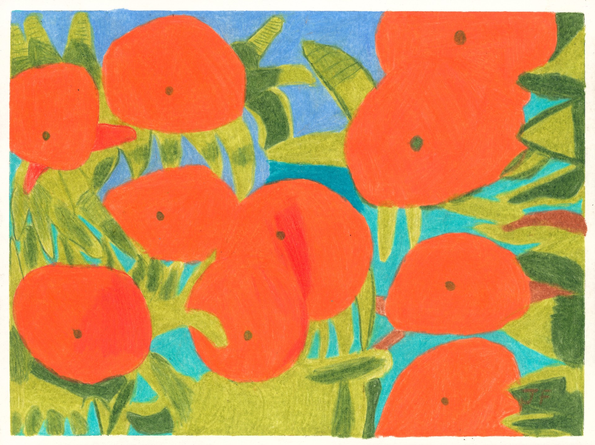 Orange Grove (FRAMED) by Josephine Finnell