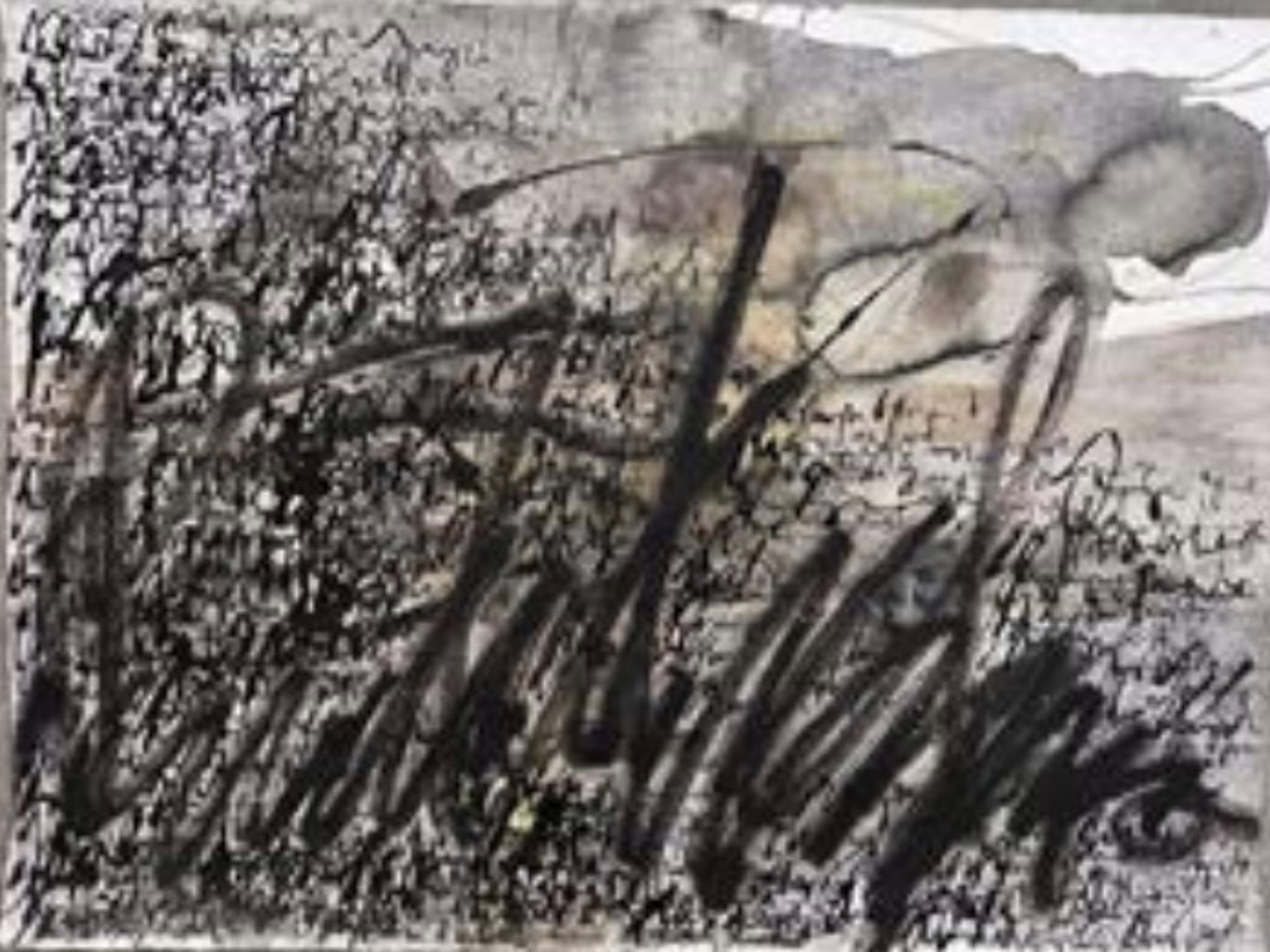 Asemic N081.14 by Daniel Diaz-Tai