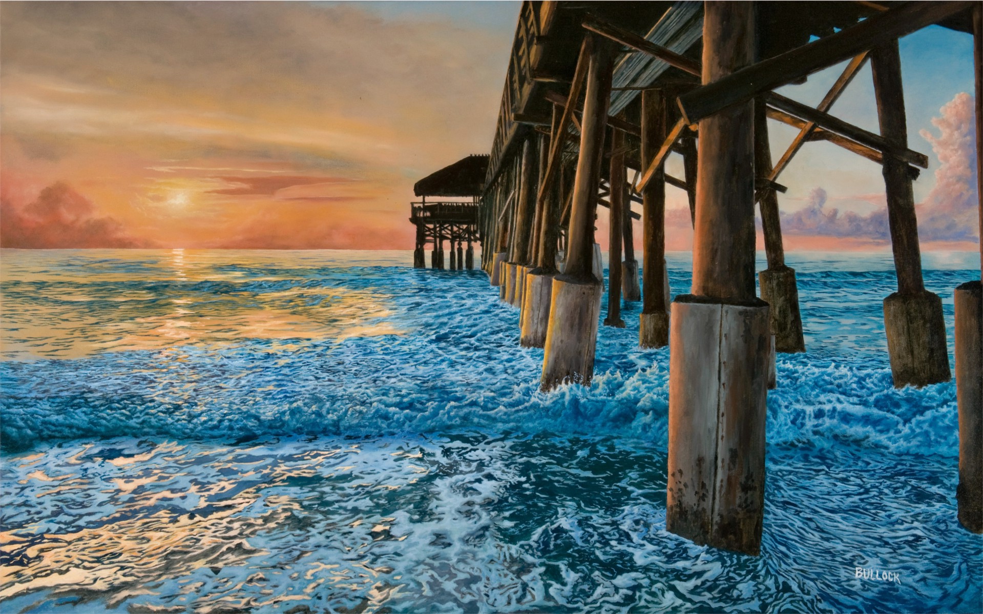 Sunrise on Cocoa Beach by Michiel Bullock
