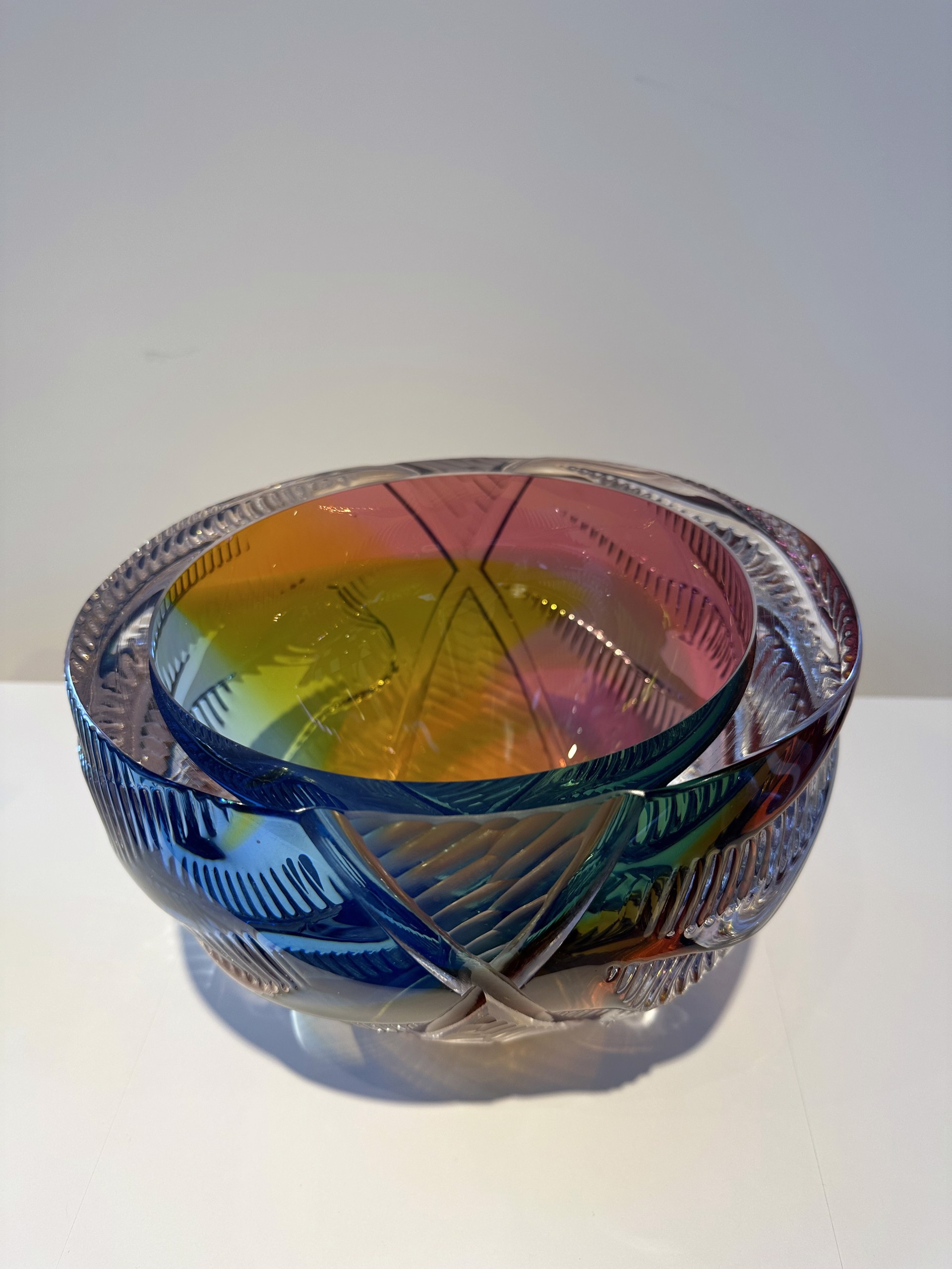Rainbow's Drum (Texture Bowl) by Leon Applebaum