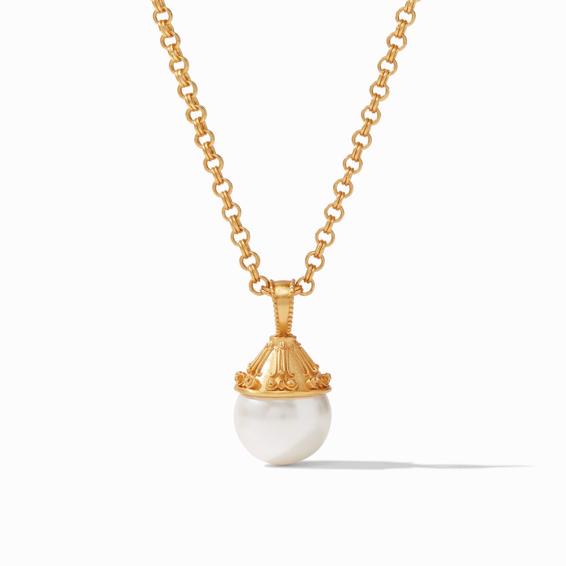 Meridian Pearl Pendant Gold Pearl by Julie Vos