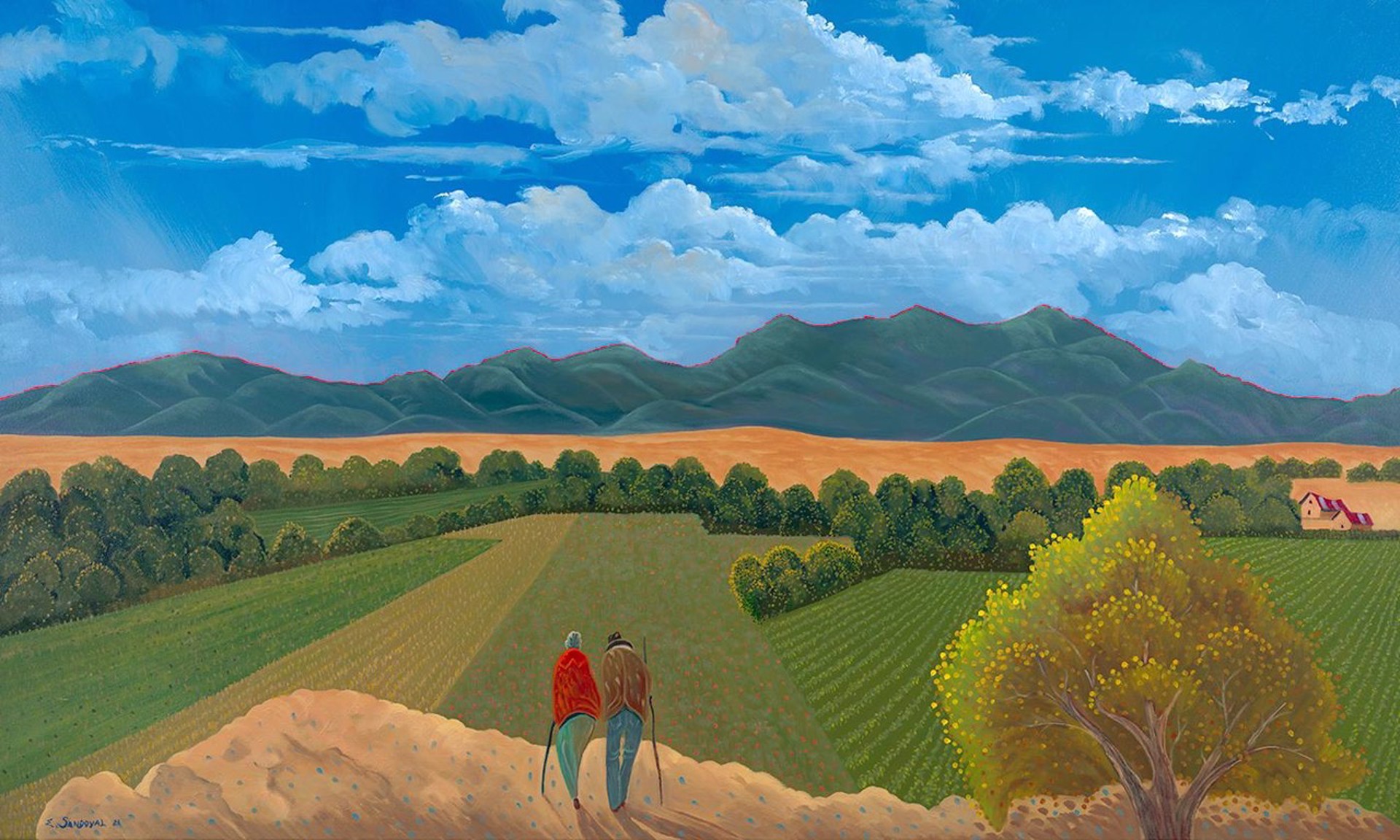 Valley Fields of Taos by Ed Sandoval