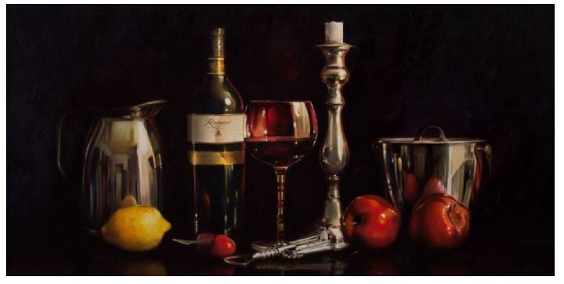 Still Life with Wine by Alexander Sheversky