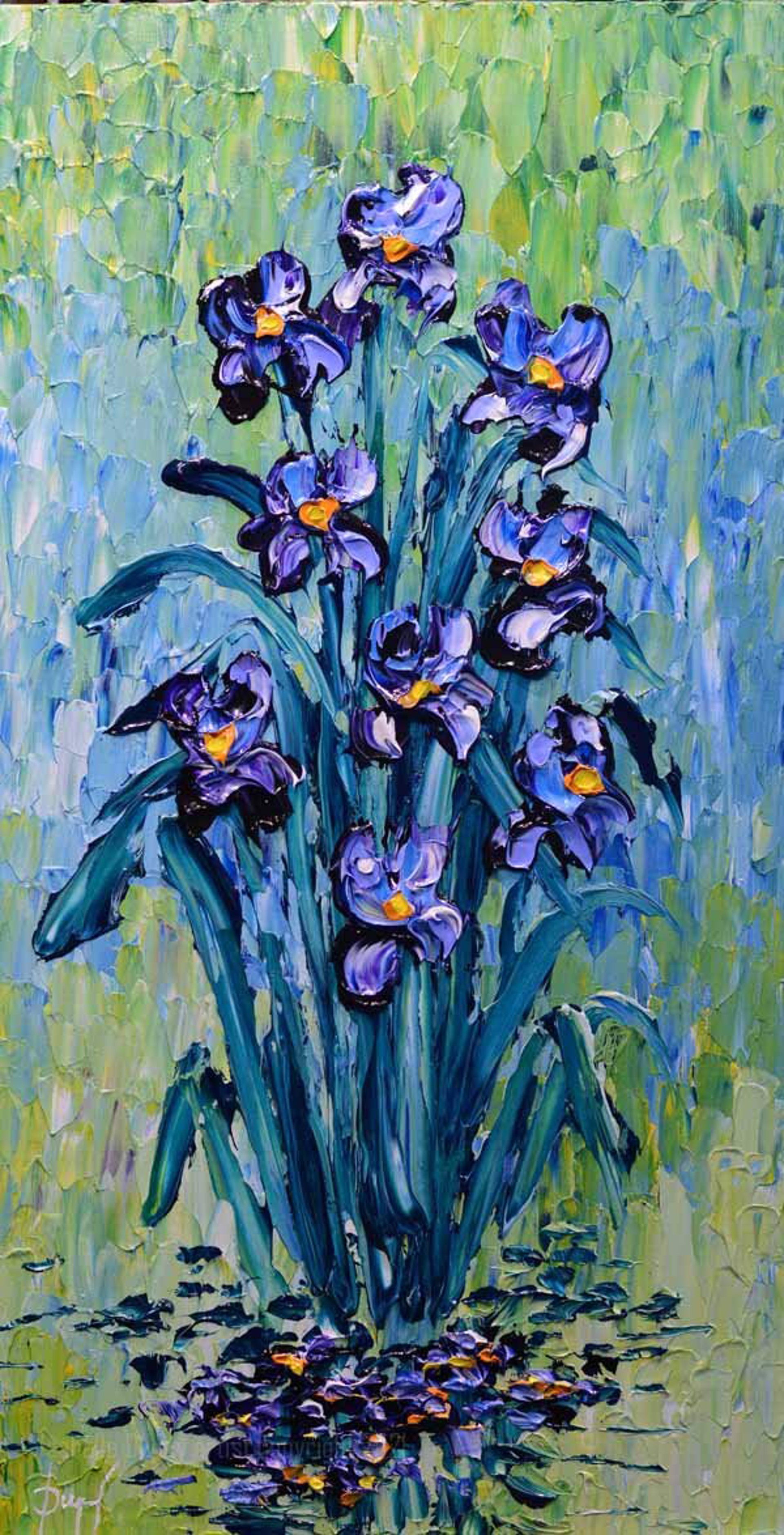 Blue Irises of Reflection by Isabelle Dupuy