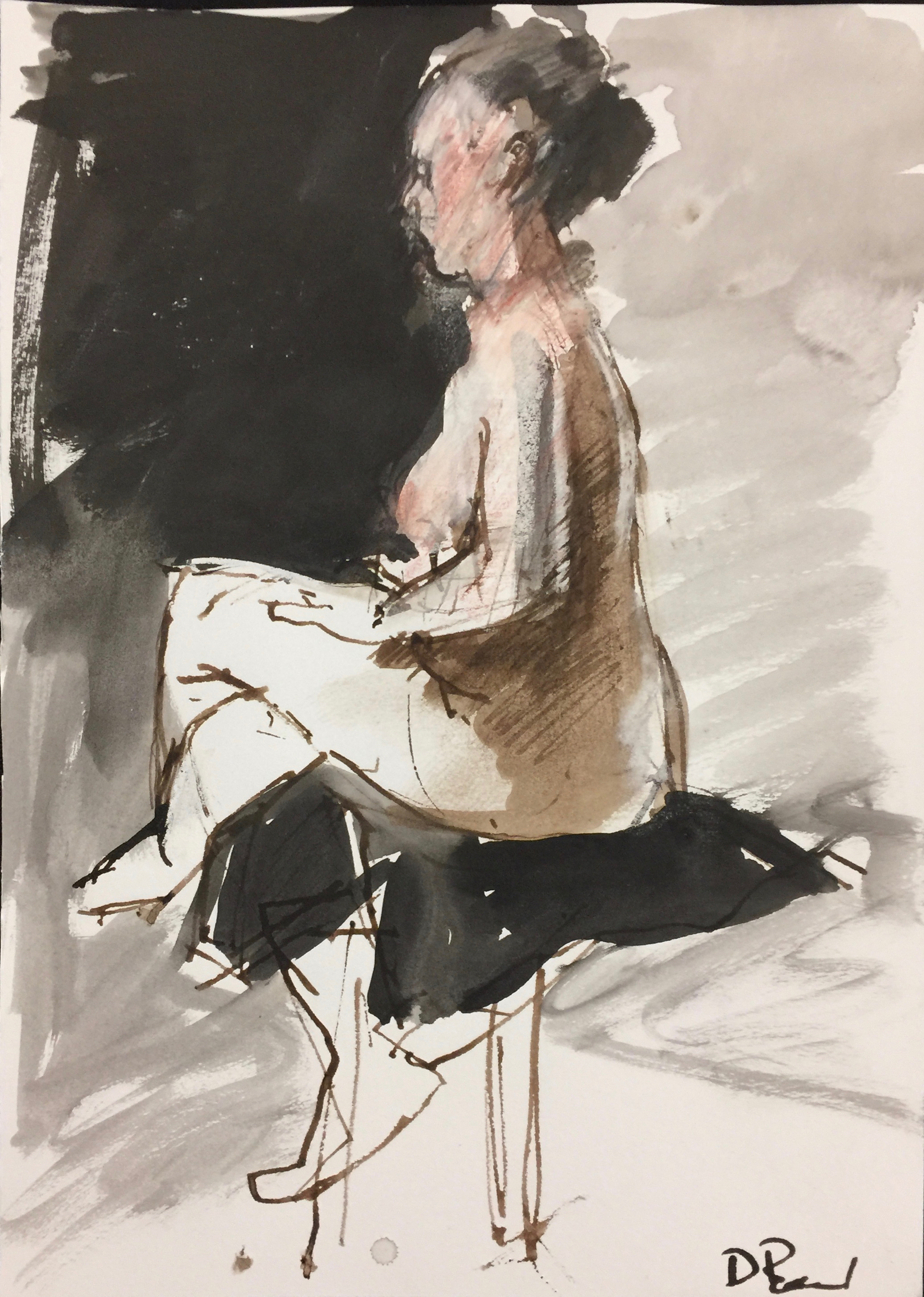 Seated Woman (crossed legs) by Donald Beal