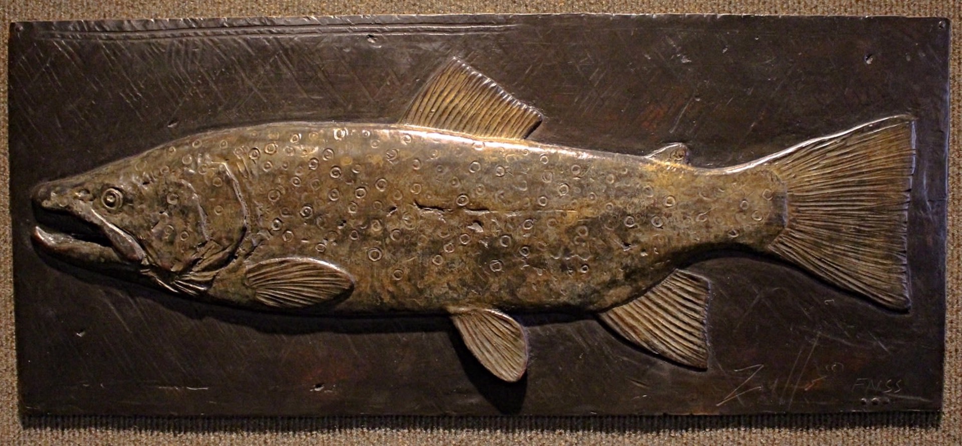 BROWN TROUT WALL BRONZE by Rod Zullo