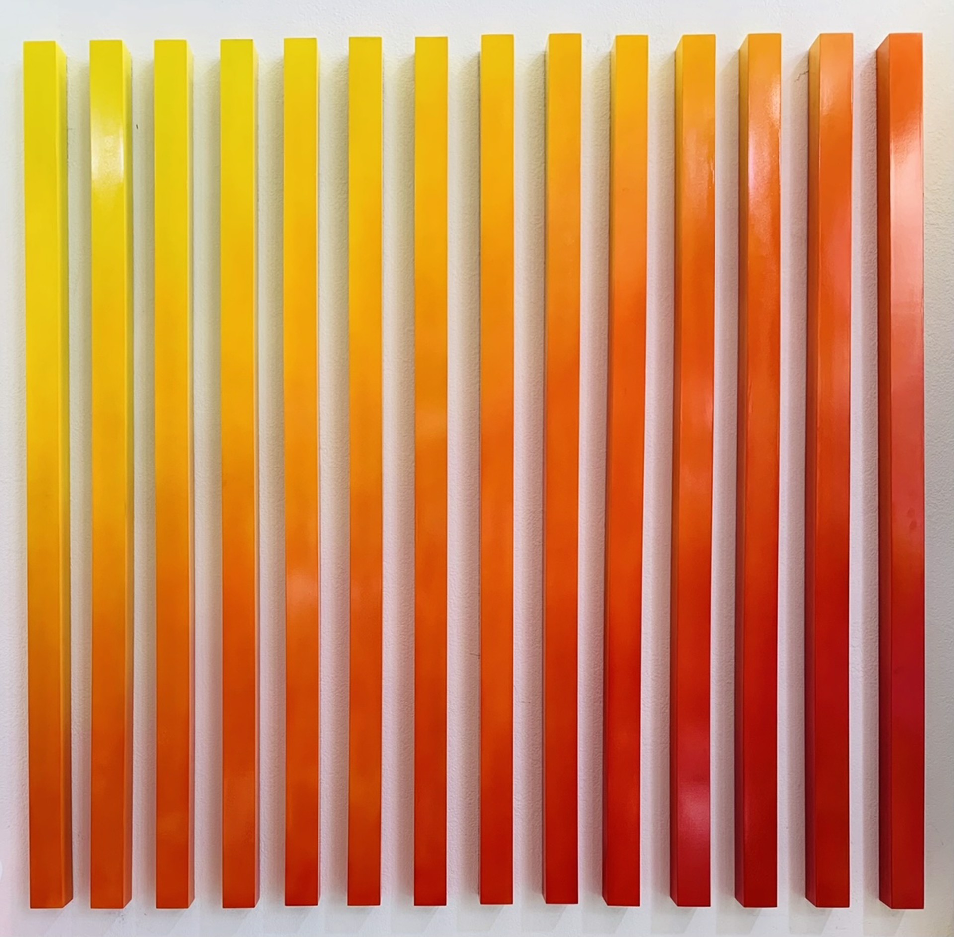 "Orange Ombre" 3" Panels by Abstract Paintings by Elena Bulatova