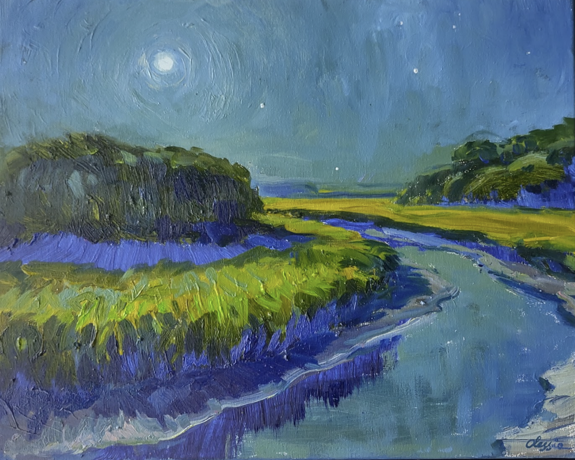 Blue Moon Shadows by Olessia Maximenko