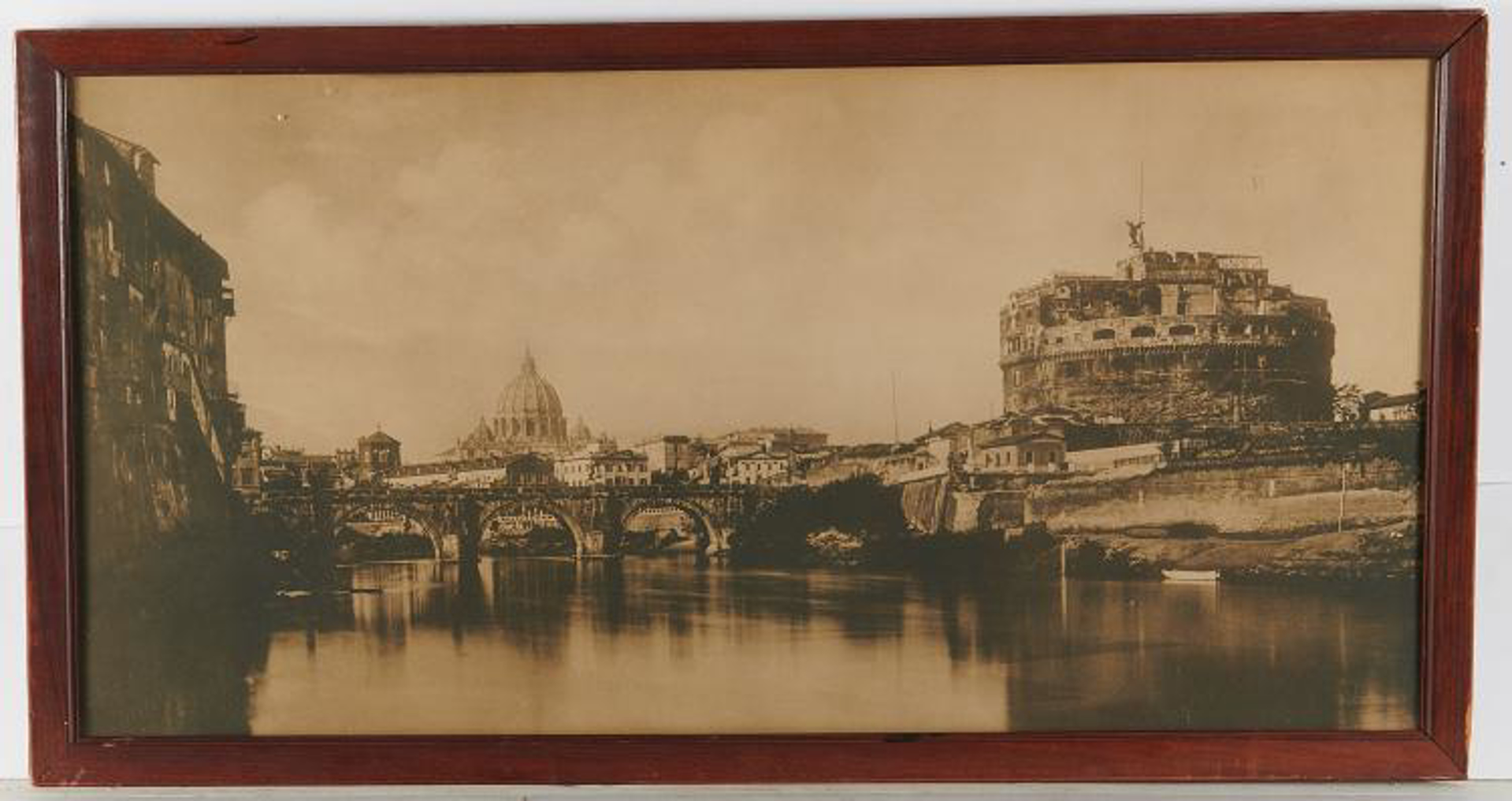 VIEW OF ROME OVER THE TIBER WITH CASTEL ST. ANGELO AND ST. PETERS by James Issac Atkins Anderson