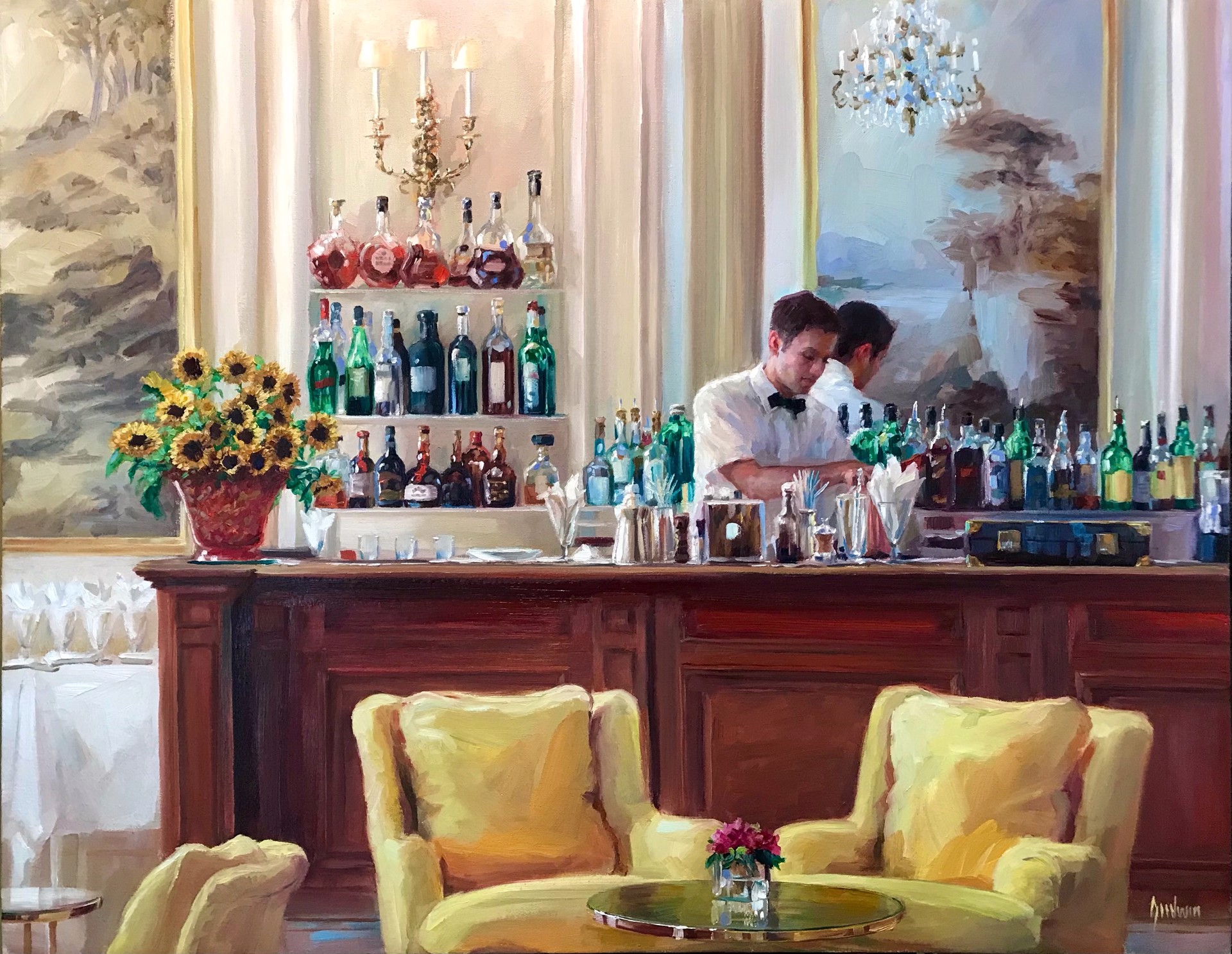 Making Drinks at Hotel du Cap-Eden-Roc, South of France by Lindsay Goodwin