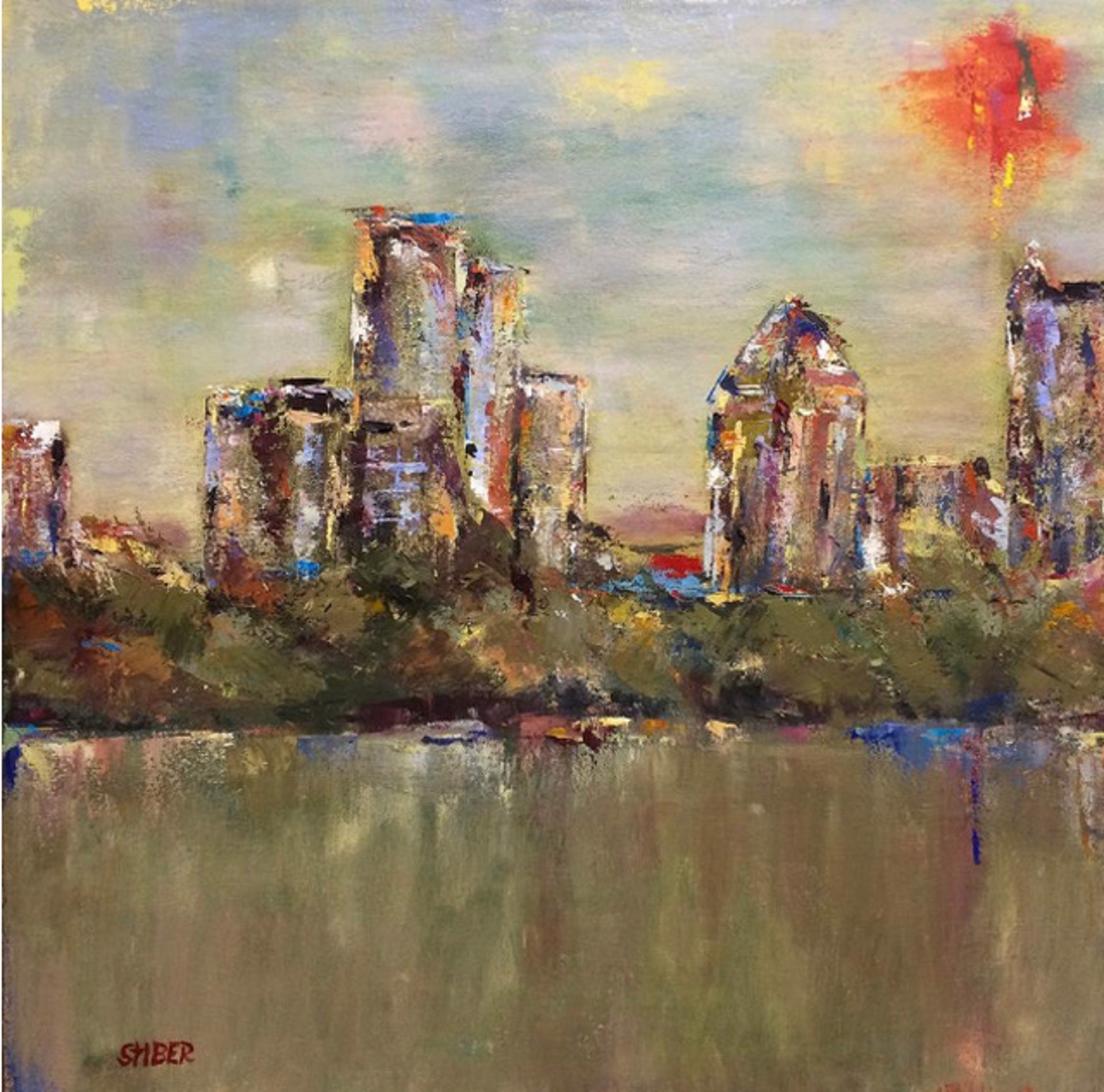Atlanta skyline II by Kathy Stiber