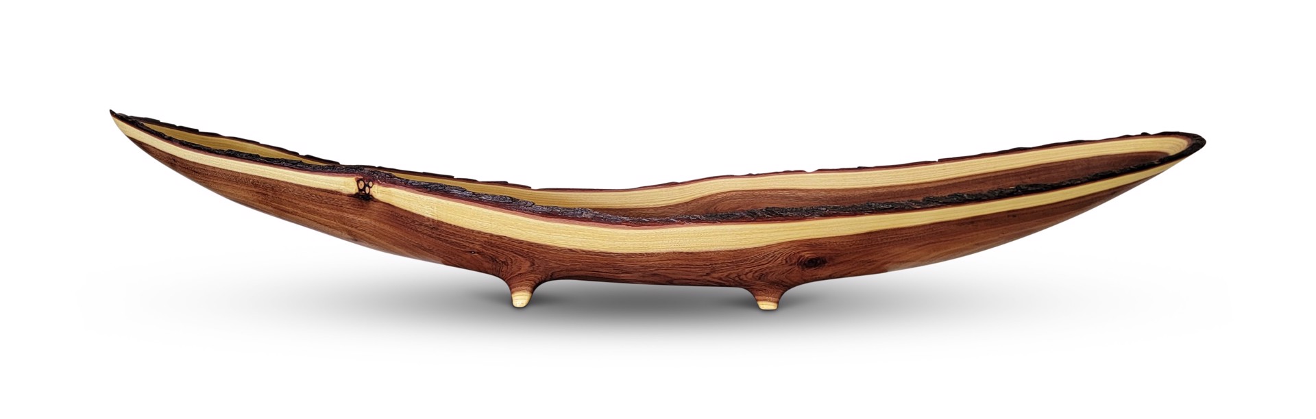 Acacia Boat - 4ft Boat Shaped Vessel made from Acacia Wood by Scott & Stephanie Shangraw