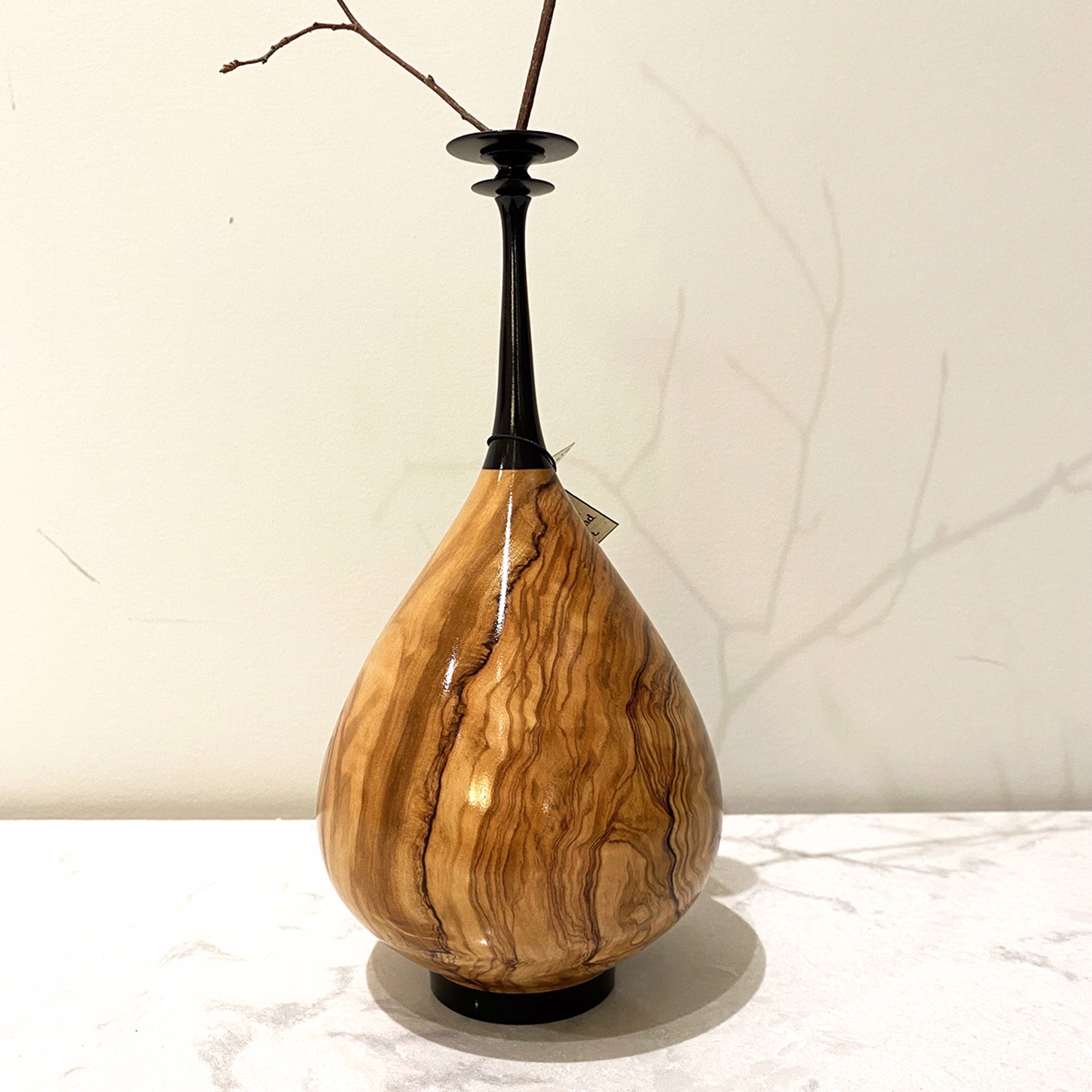 Blackwood and Olivewood Vase by Paul Gray Diamond