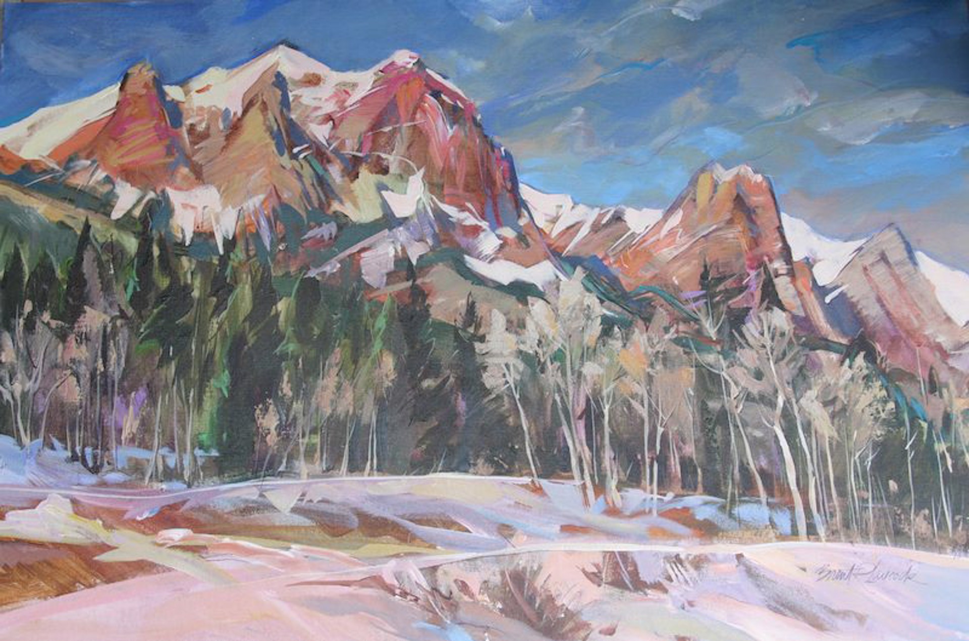Winter Light on Rundle by Brent Laycock