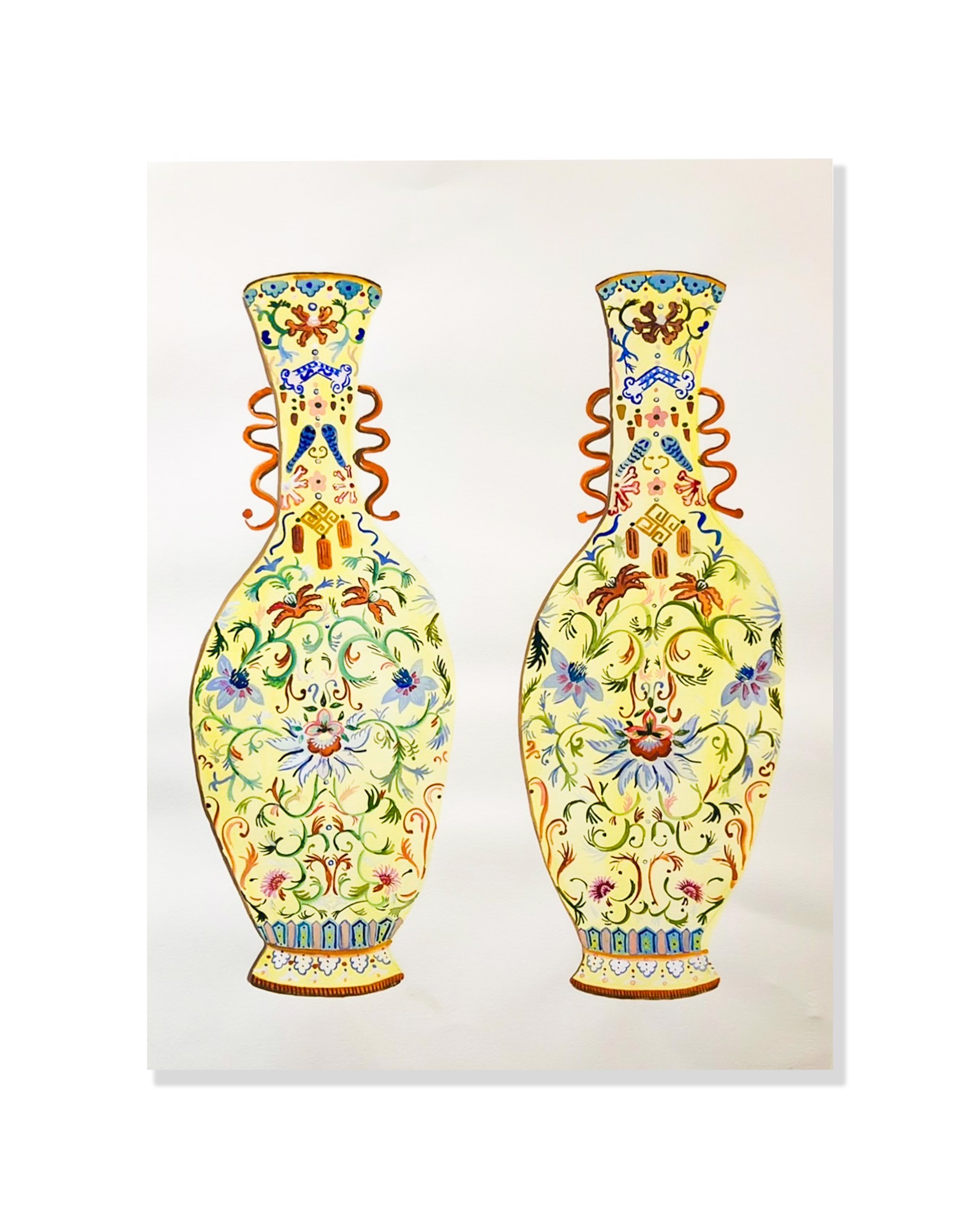 PAIR OF EGYPTIAN VASES by Adriana Oxford