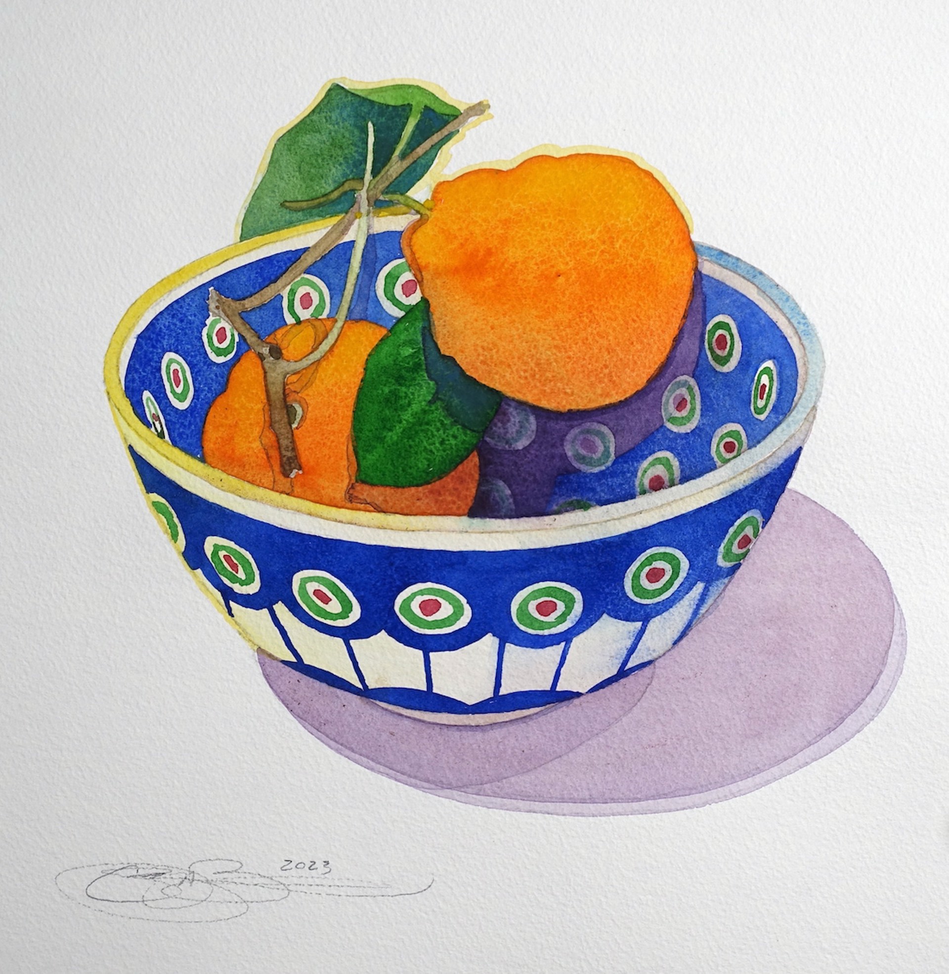 Bowl with Oranges by Gary Bukovnik