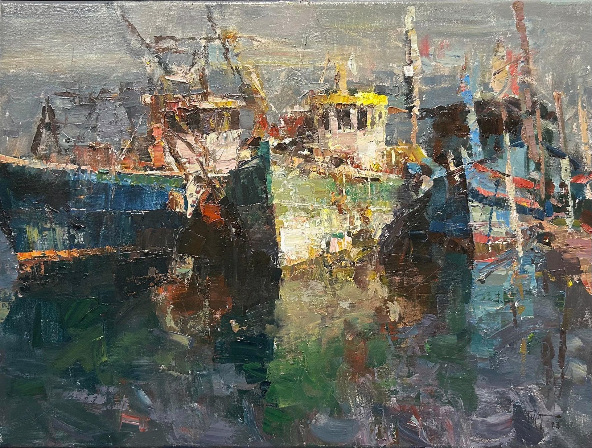 Fishing Boats II by Tad Retz