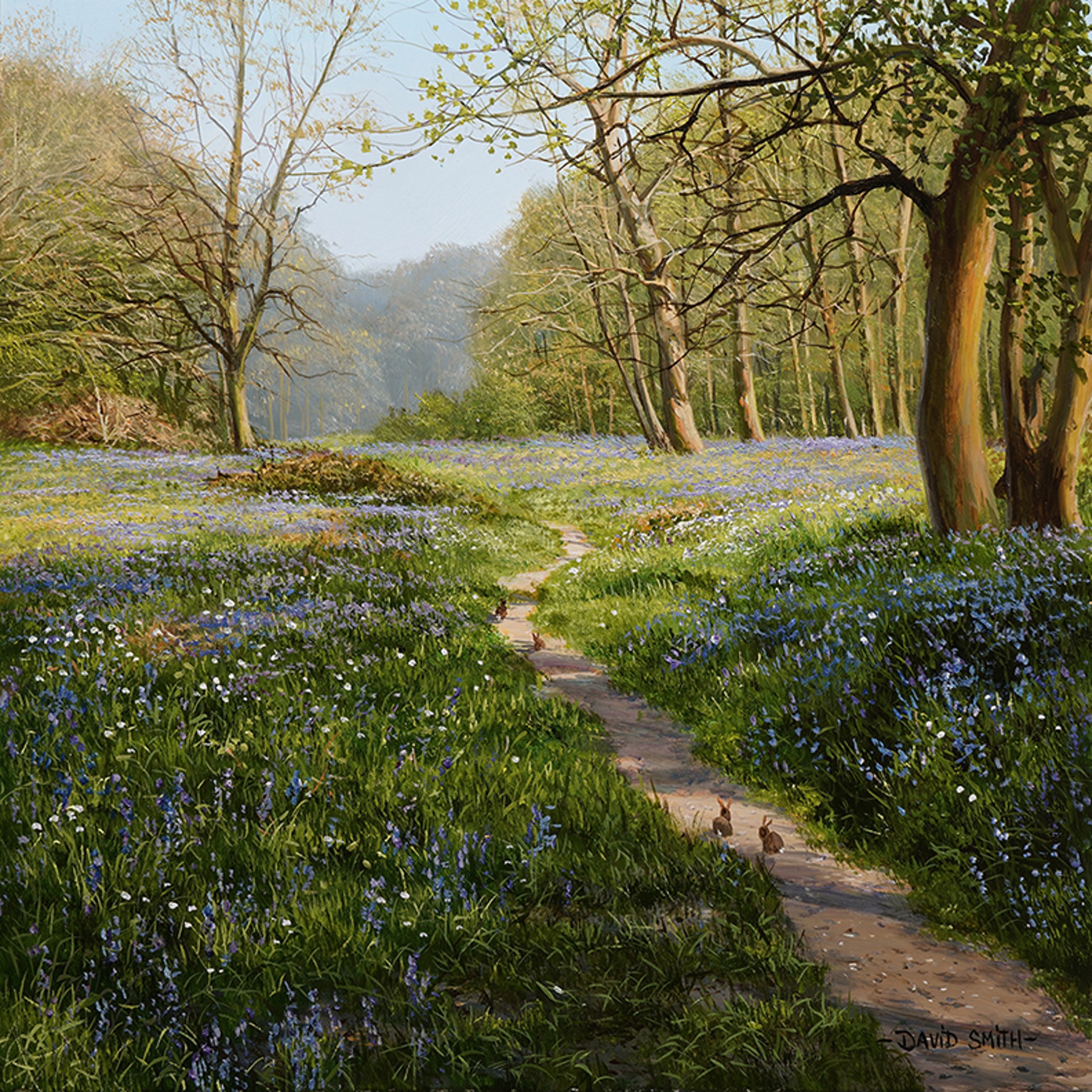 Bluebells in Essex by David Smith