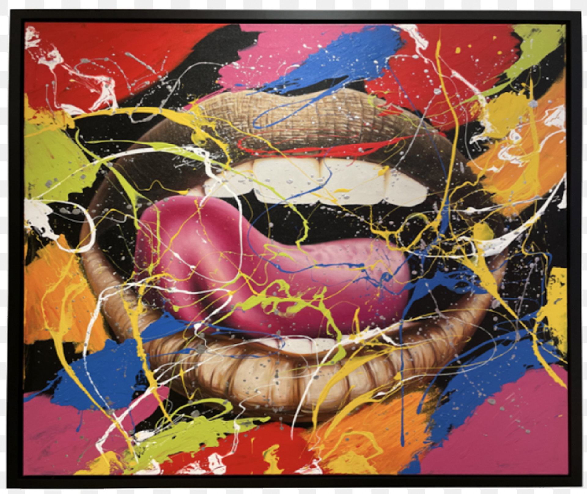 Custom "French Kiss" by Abstract Paintings by Elena Bulatova
