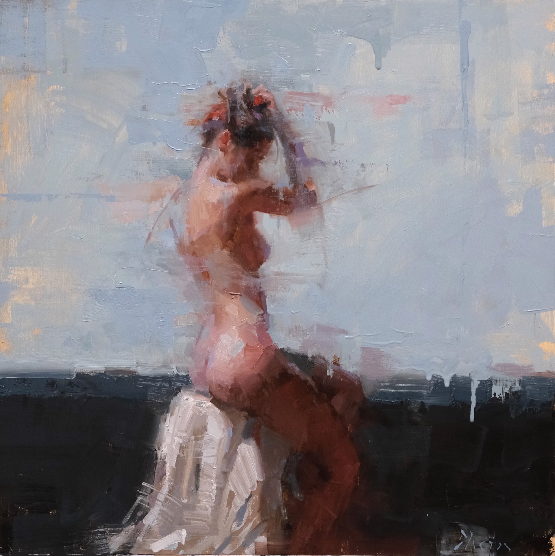 Nude with Blue IX by Jacob Dhein