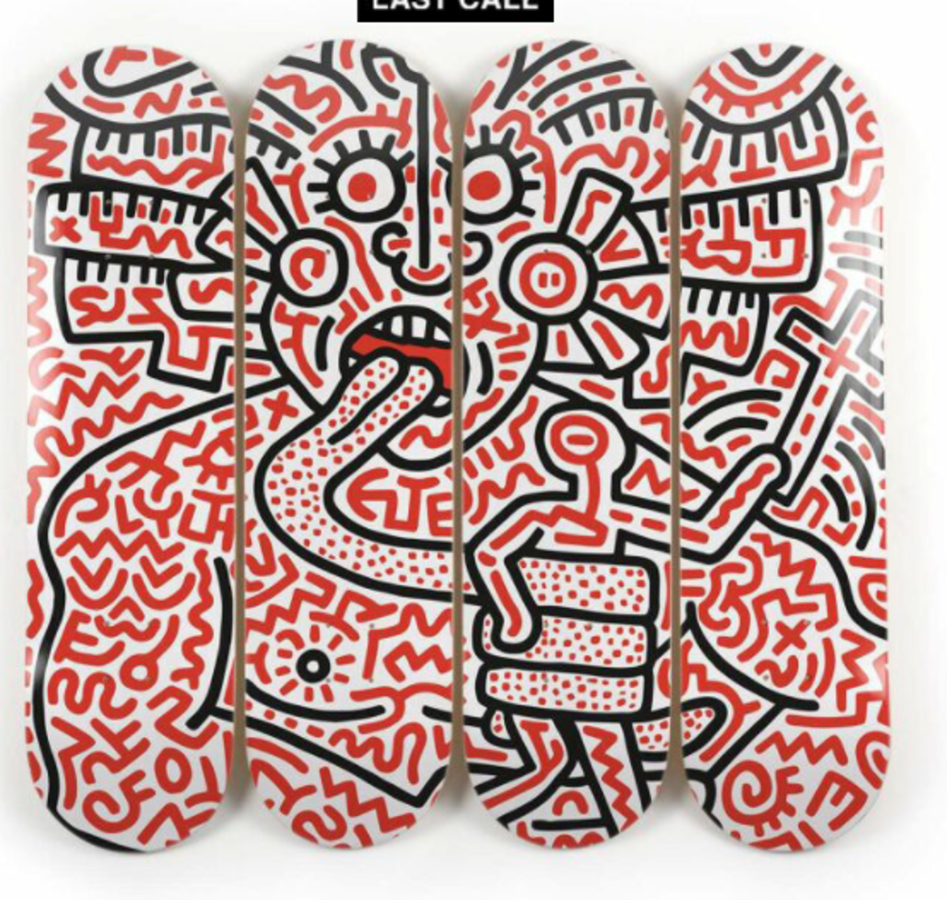 MAN AND MEDUSA / Skateboard ( set of 4 ) by Keith Haring