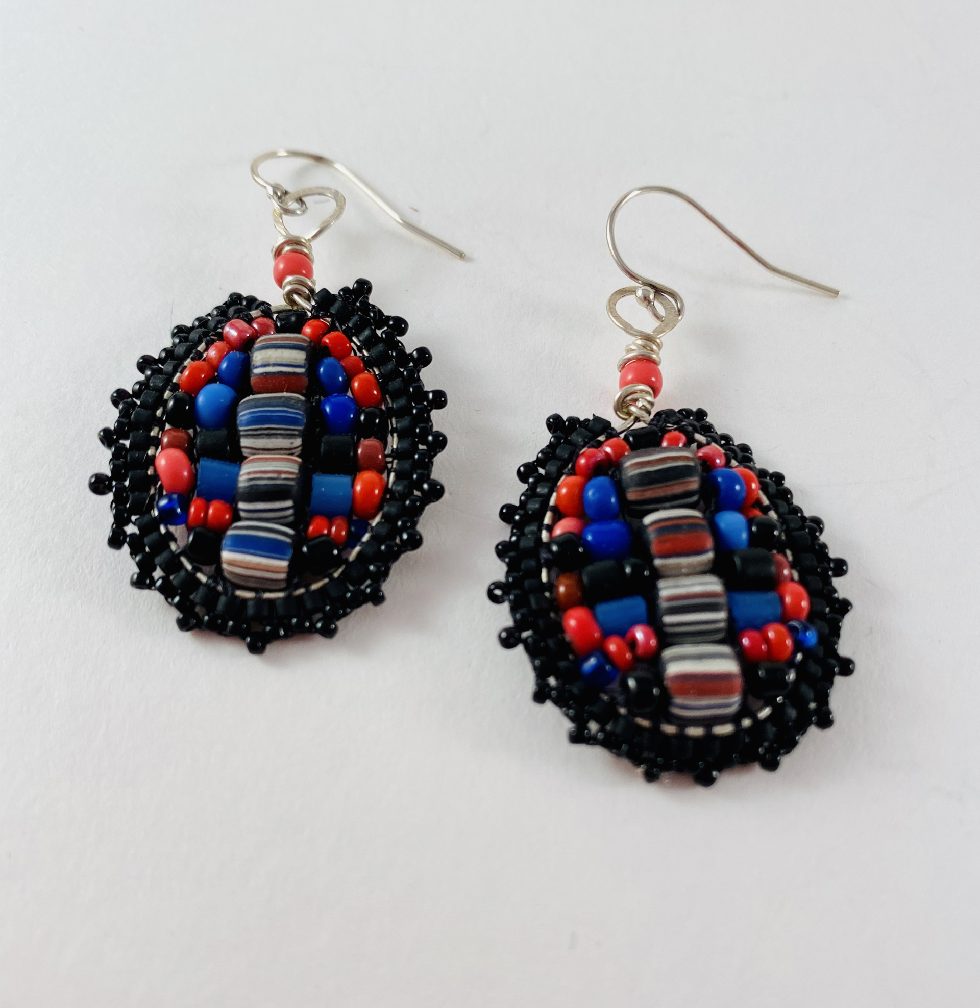 African Trade Bead Earrings by Barbara Duimstra