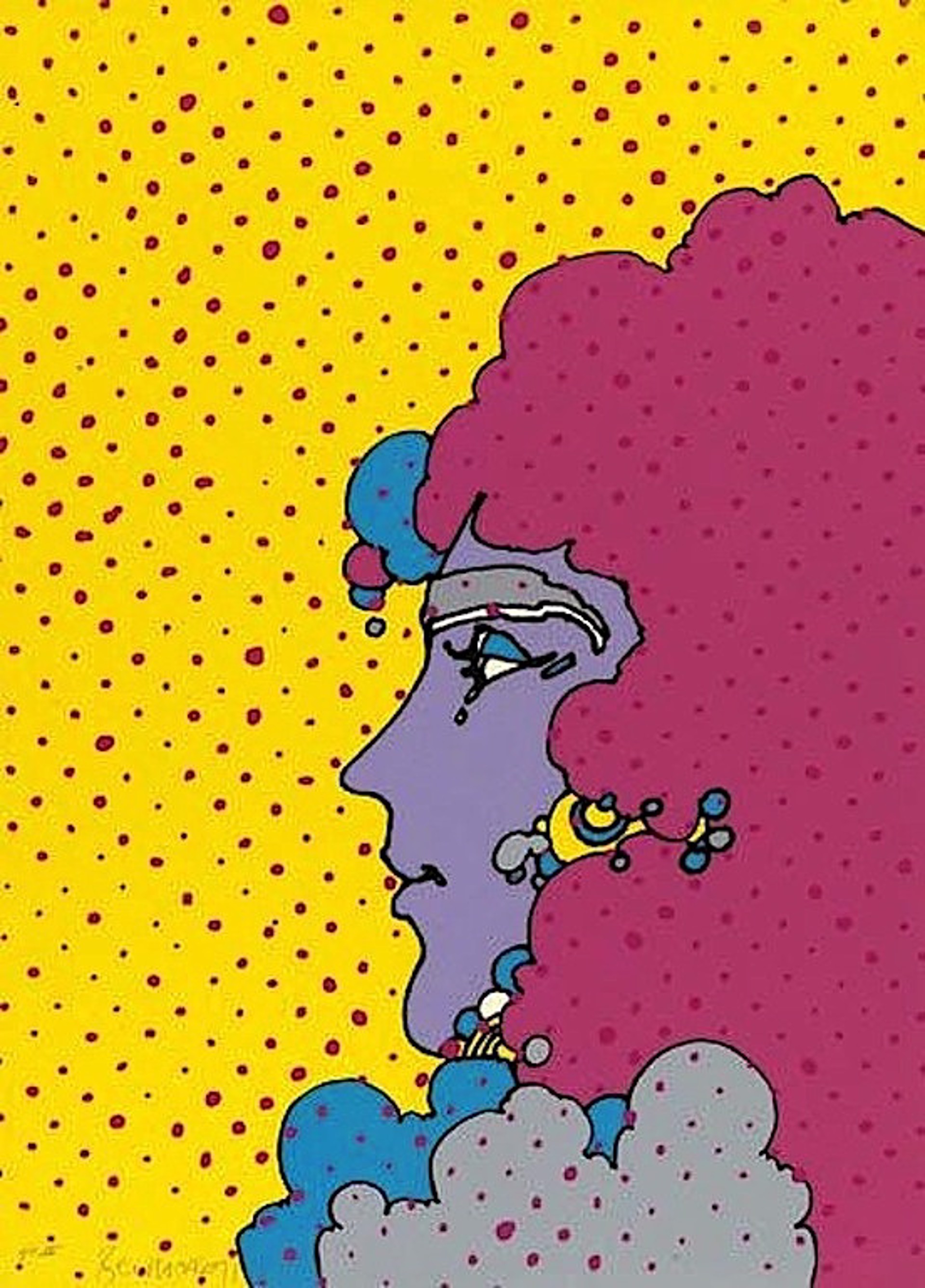 Profile with Polka Dots by Peter Max