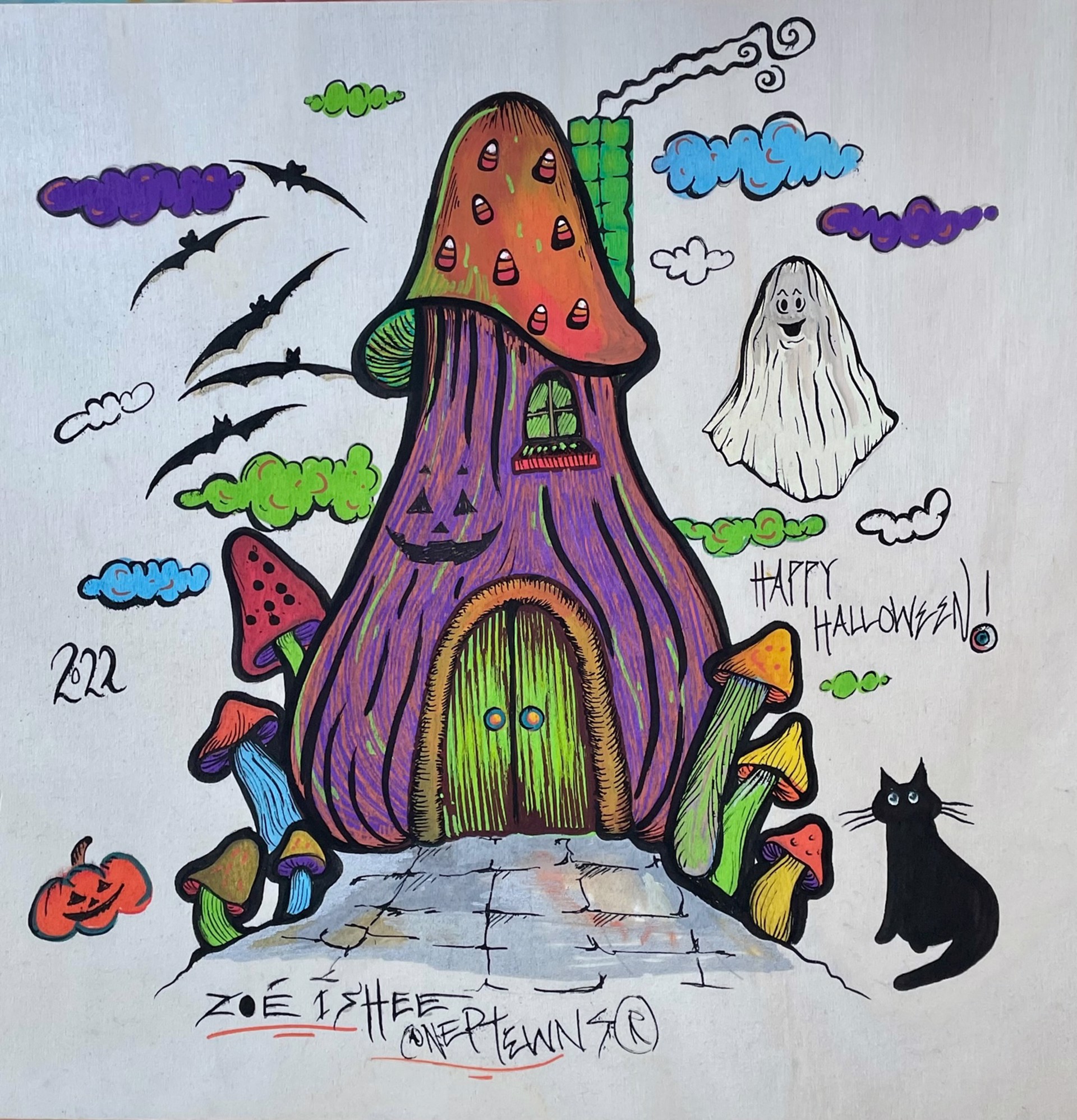 Haunted Mushroom House by Zoe Ishee