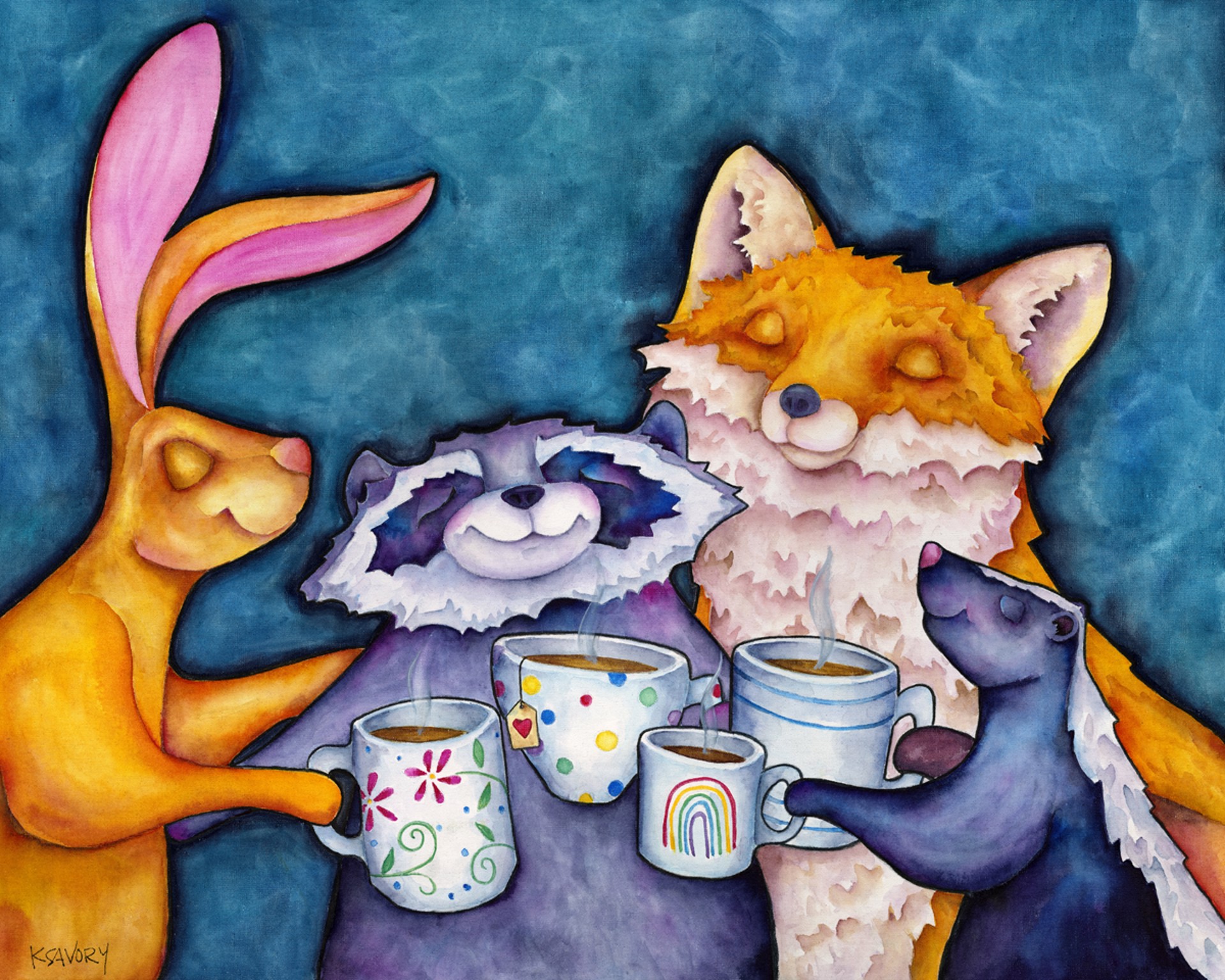 Four Cups of Tea by Karen Savory