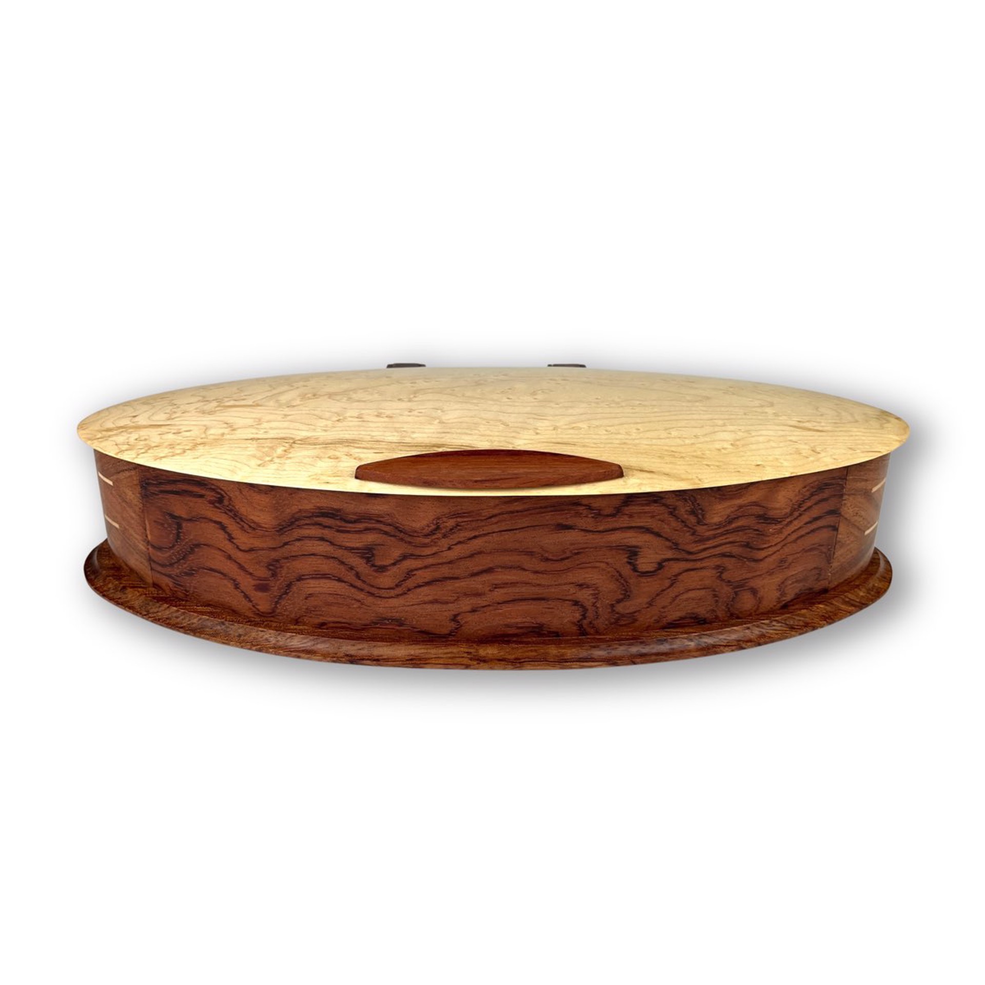 Ellipse Box in Bubinga and Figured Maple by Lou Works