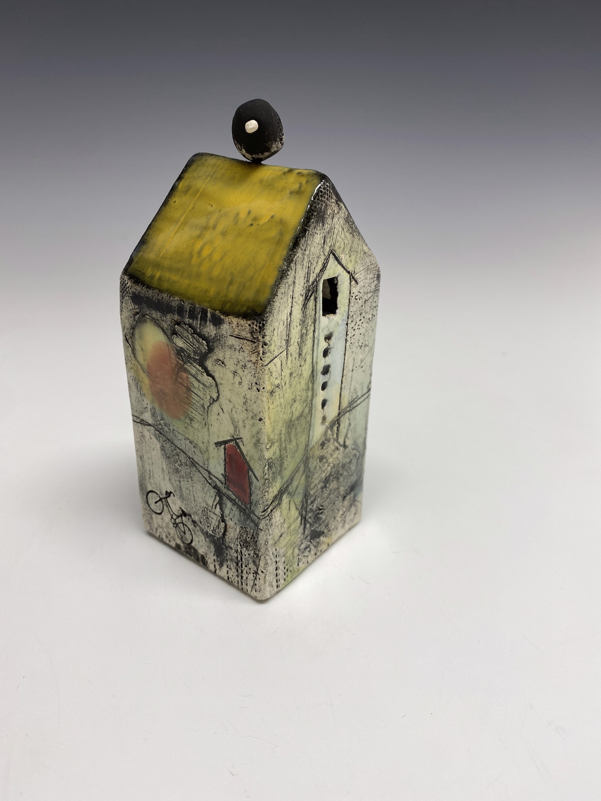 Tiny House with Bird #33 by Karen Abel