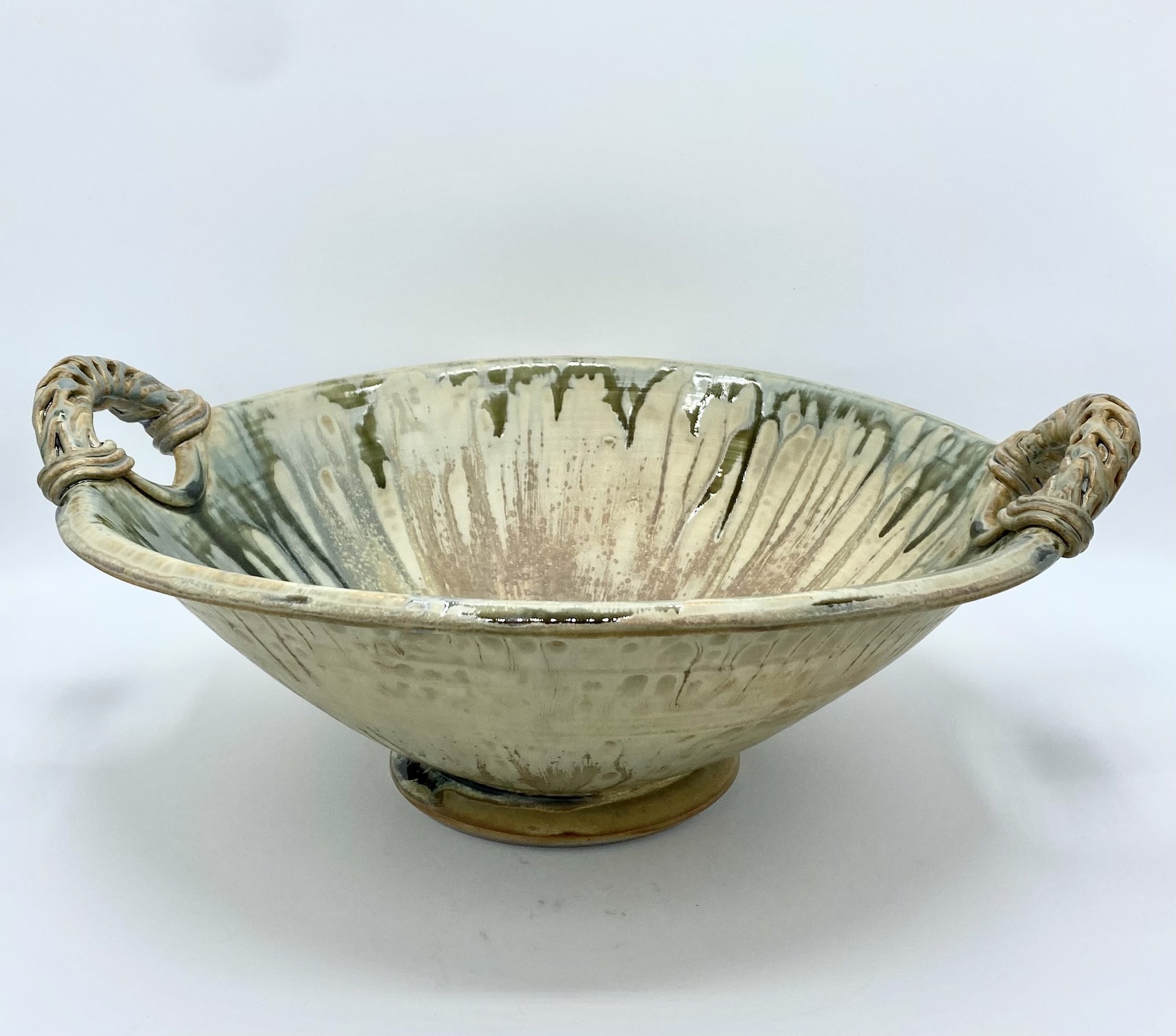 Large Bowl with Handles by J. Wilson Pottery