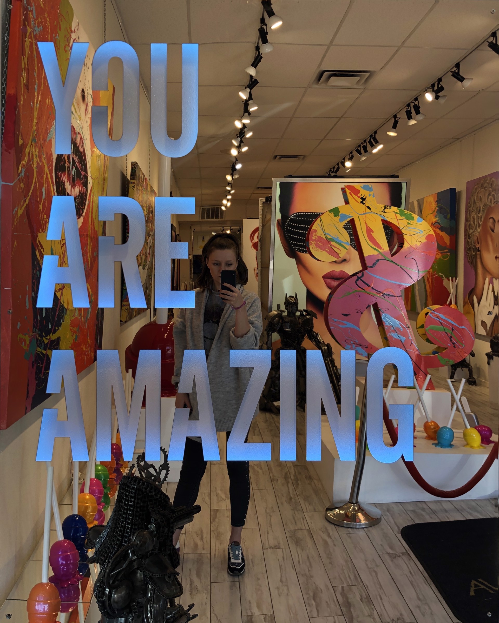 You are Amazing by Affirmative Mirrors Installation by Elena Bulatova
