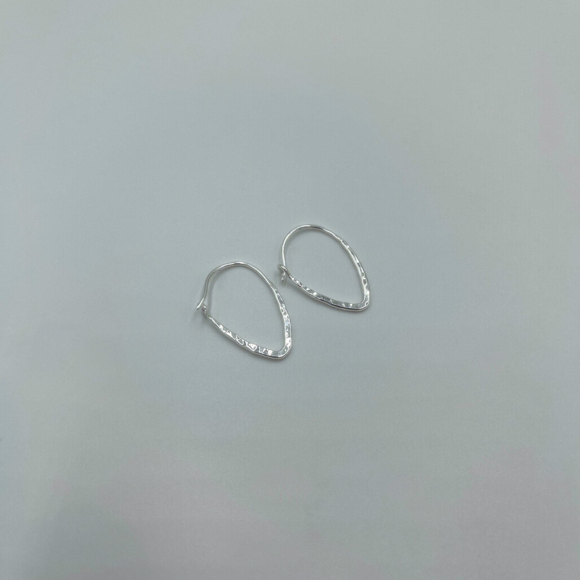Silver Simple Loop Earrings by Bambu