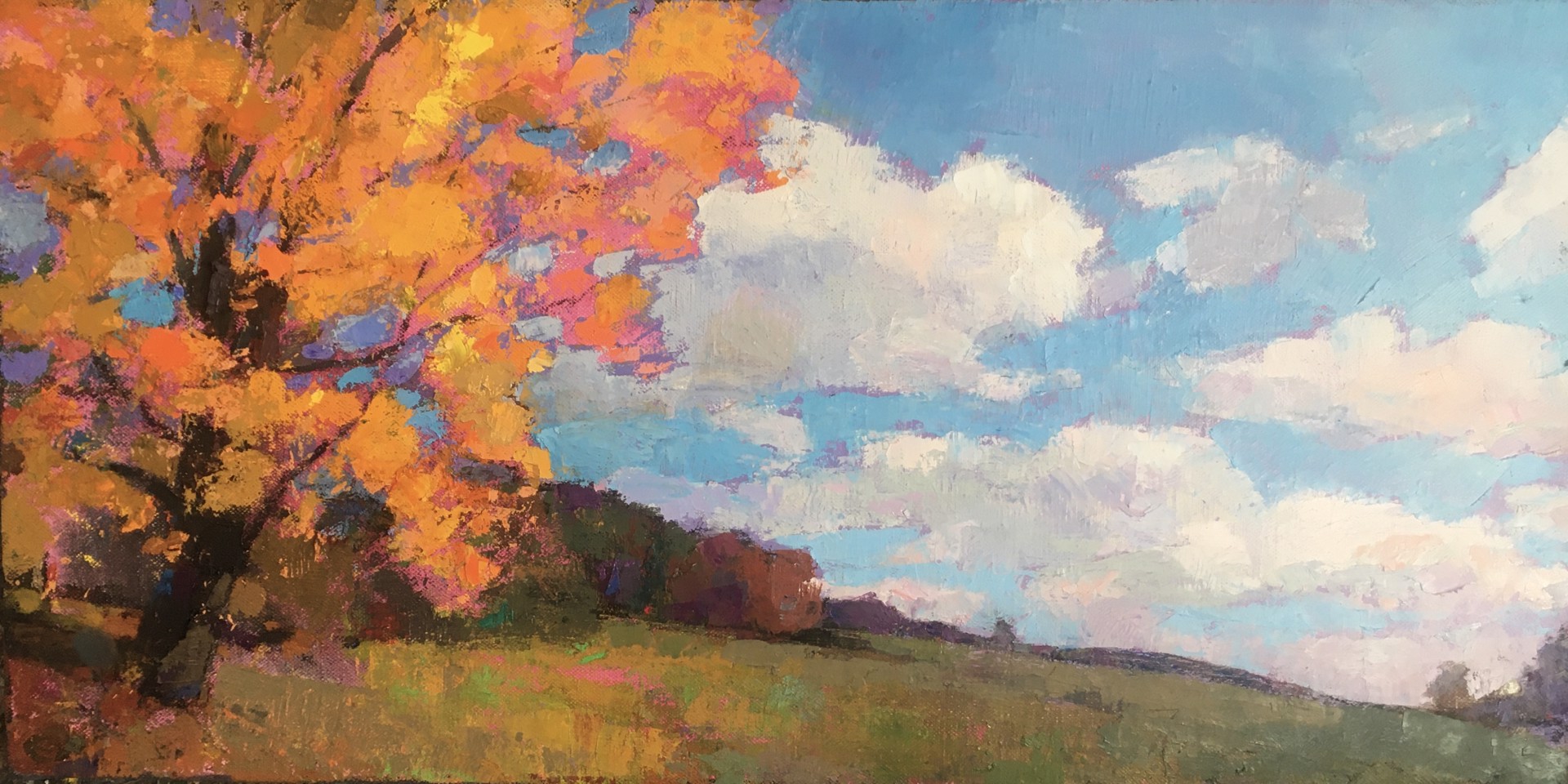 "Autumn Clouds" original oil painting by Larry Horowitz