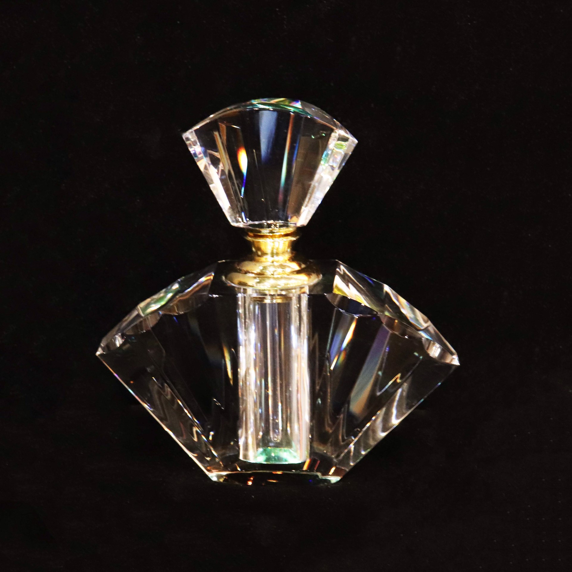 Crystal Perfume Bottle MidSize - 5.5"x5.25" by Harold Lustig