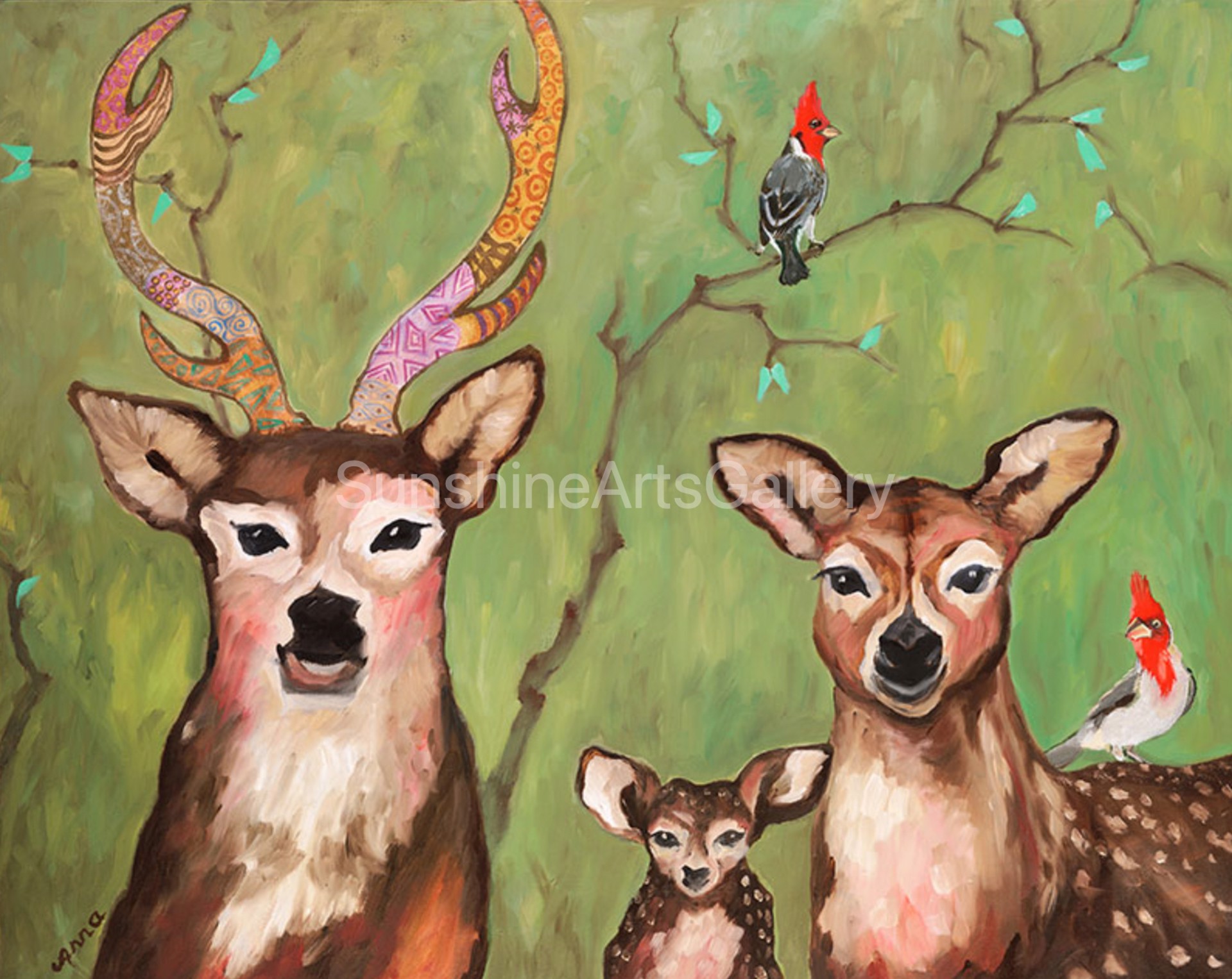 What a Deer Family by Anna Fuernsteiner