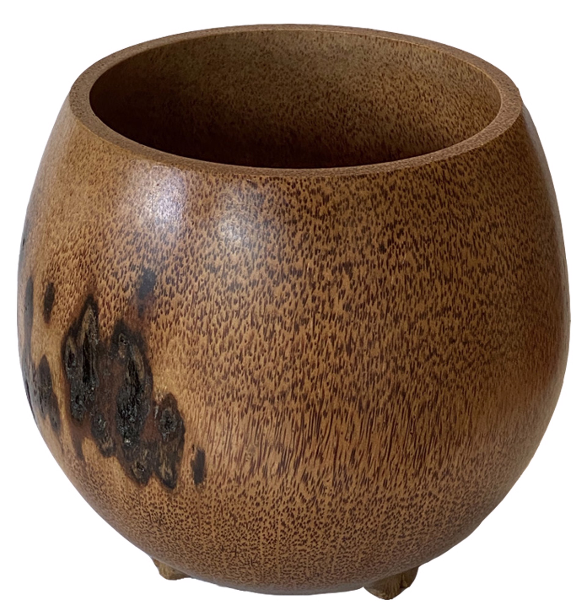 Spiked Coconut Deep Bowl with Feet by John Fackrell