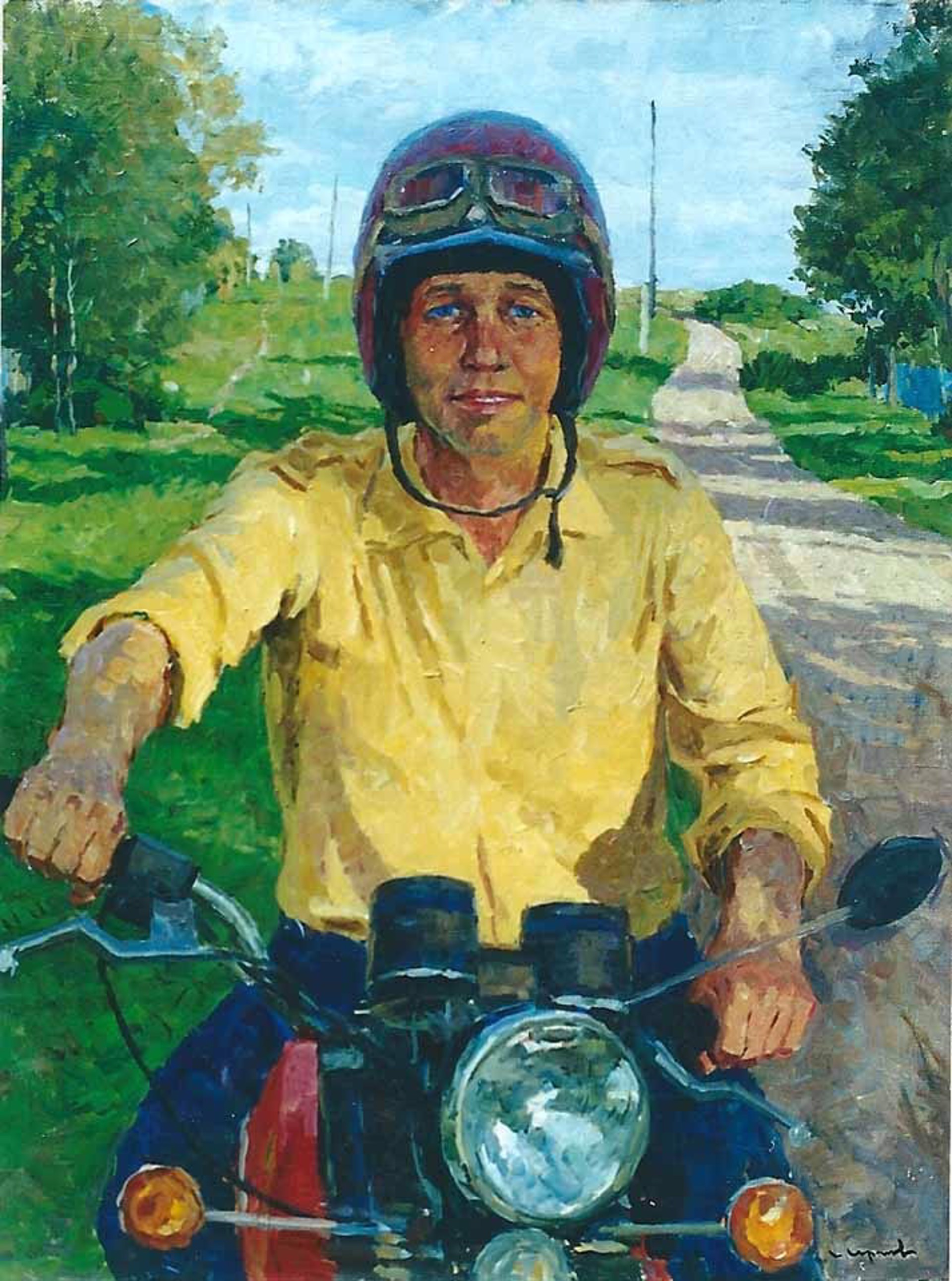 Motorcyclist by Sergei Sergeev