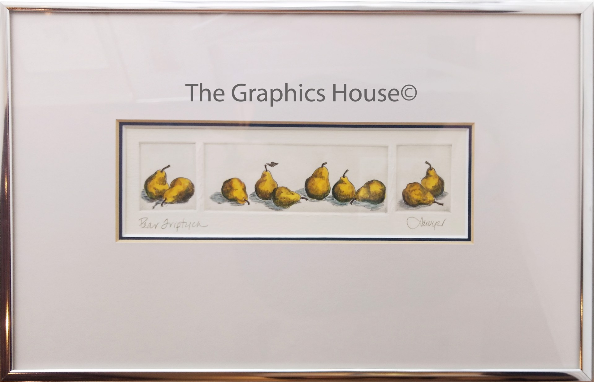 Pear Triptych (framed) by Anne Sawyer