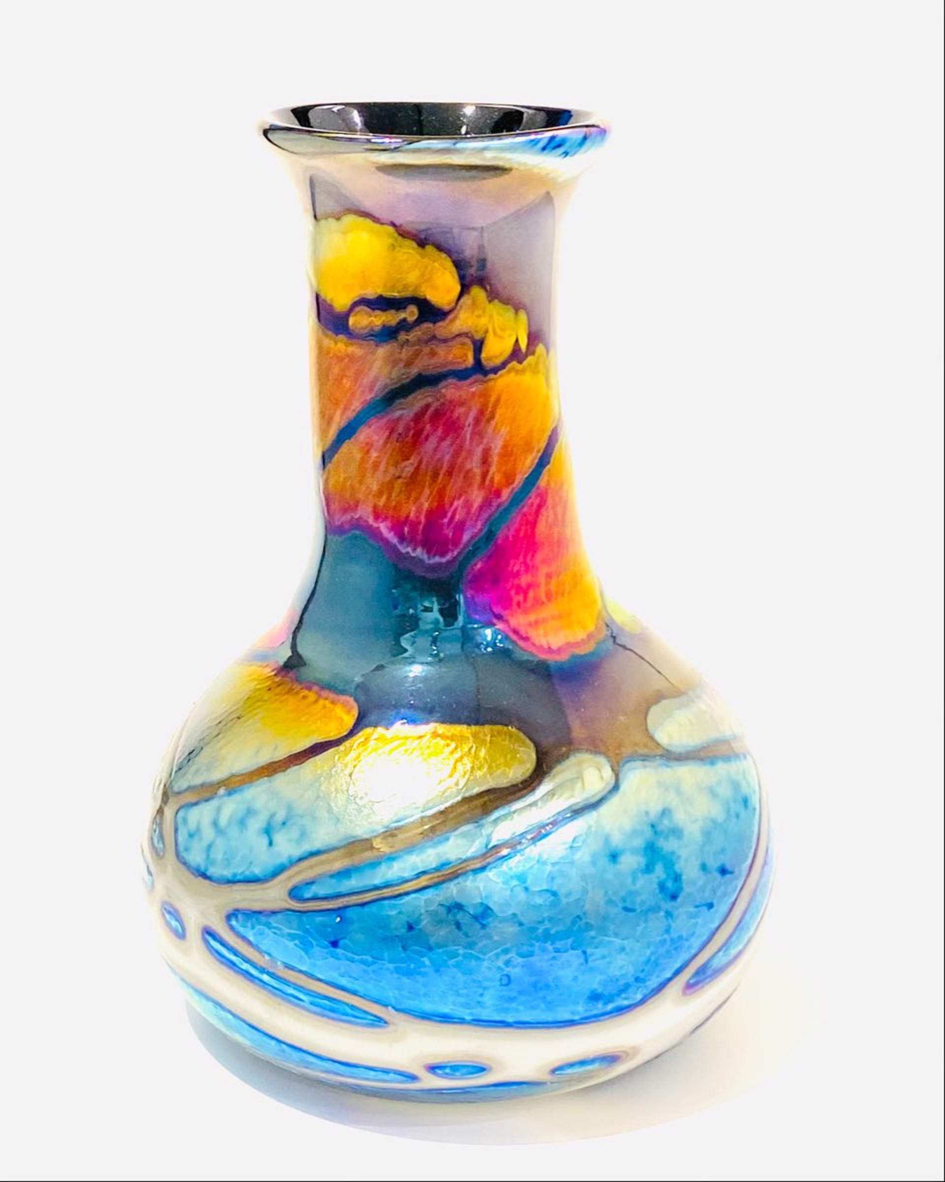 JG22-16 Fumed Glass Vase by John Glass