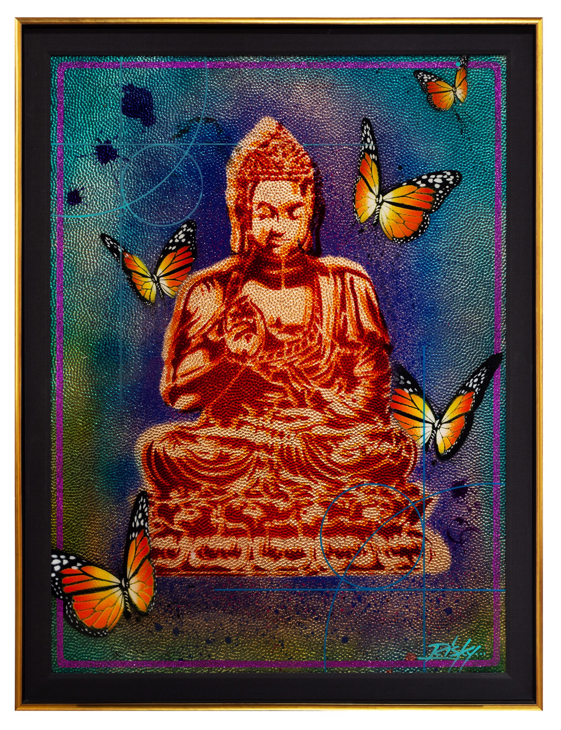 Peaceful Buddha Red by Risk