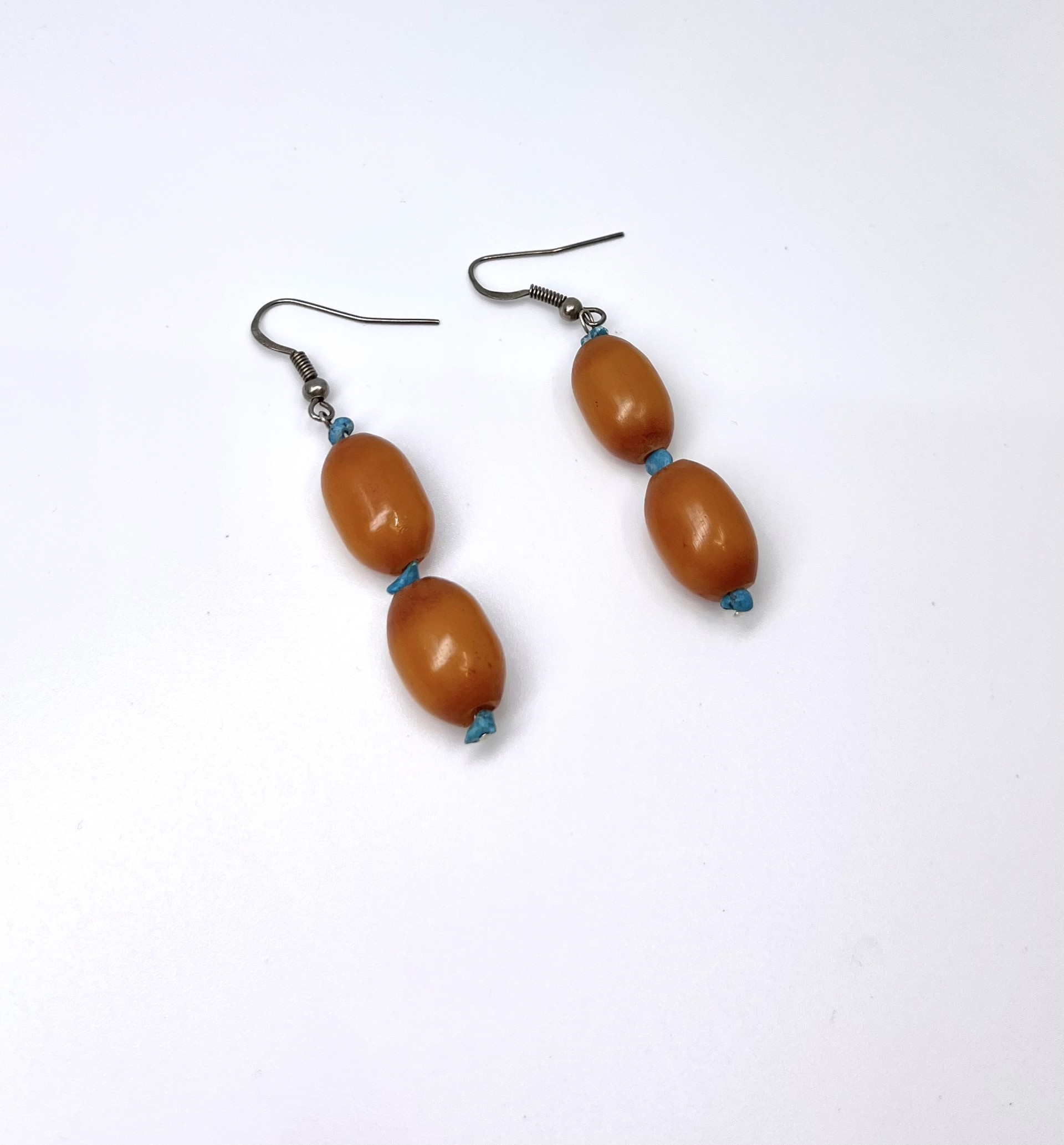 1107 Copal Amber Earrings by Gina Caruso