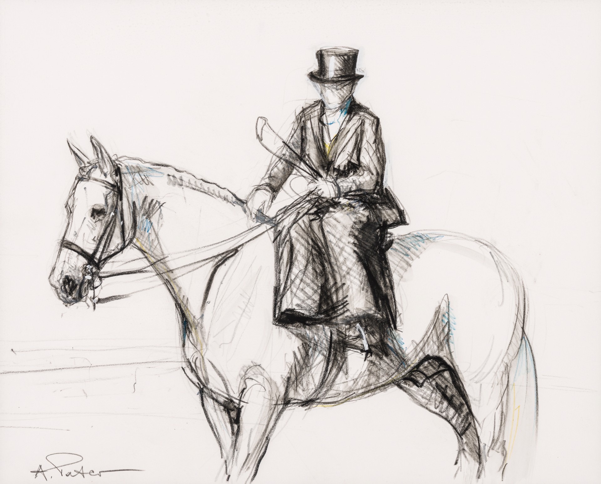 SIDE SADDLE STUDIES (set of three) by Andre Pater