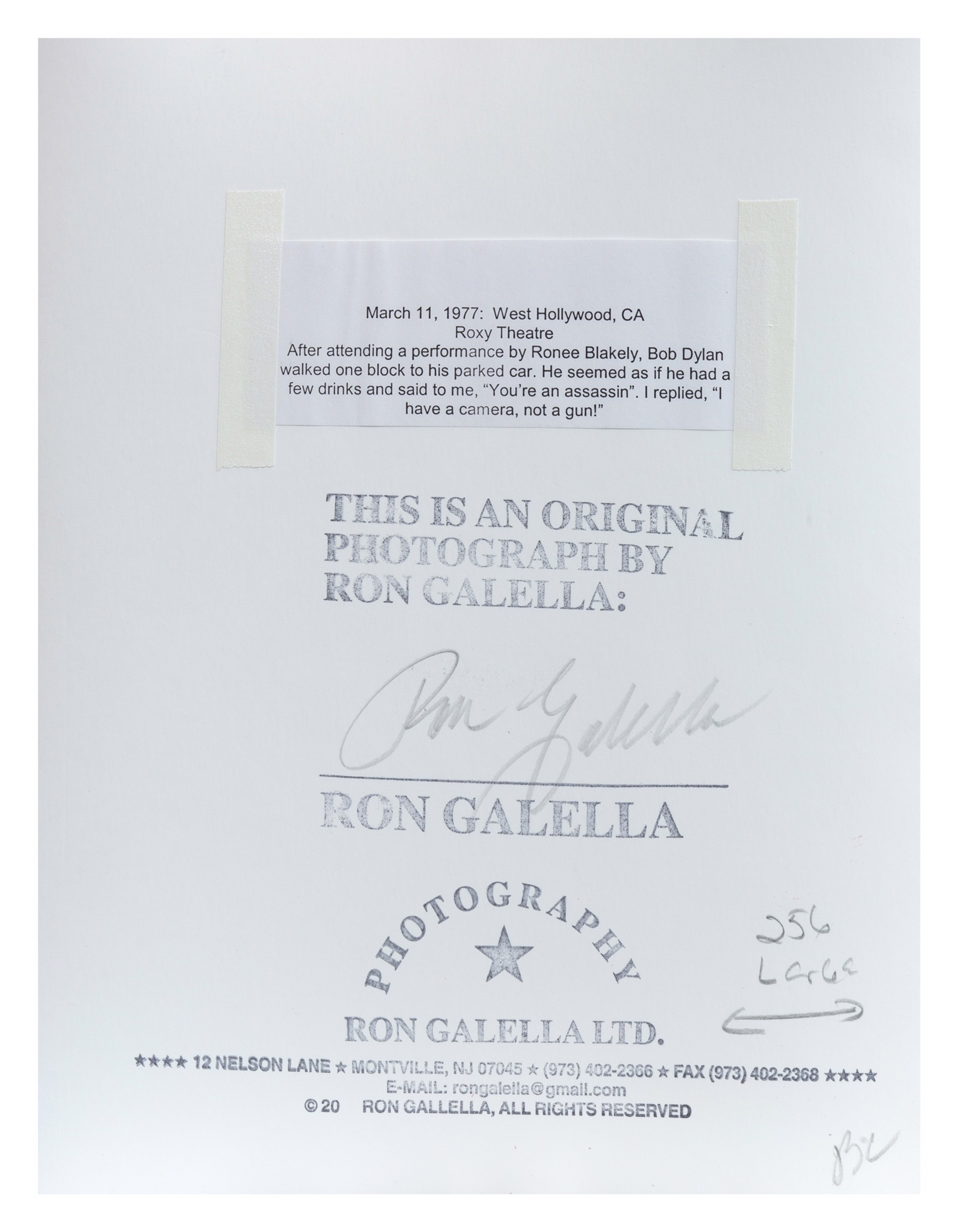 Bob Dylan by Ron Galella