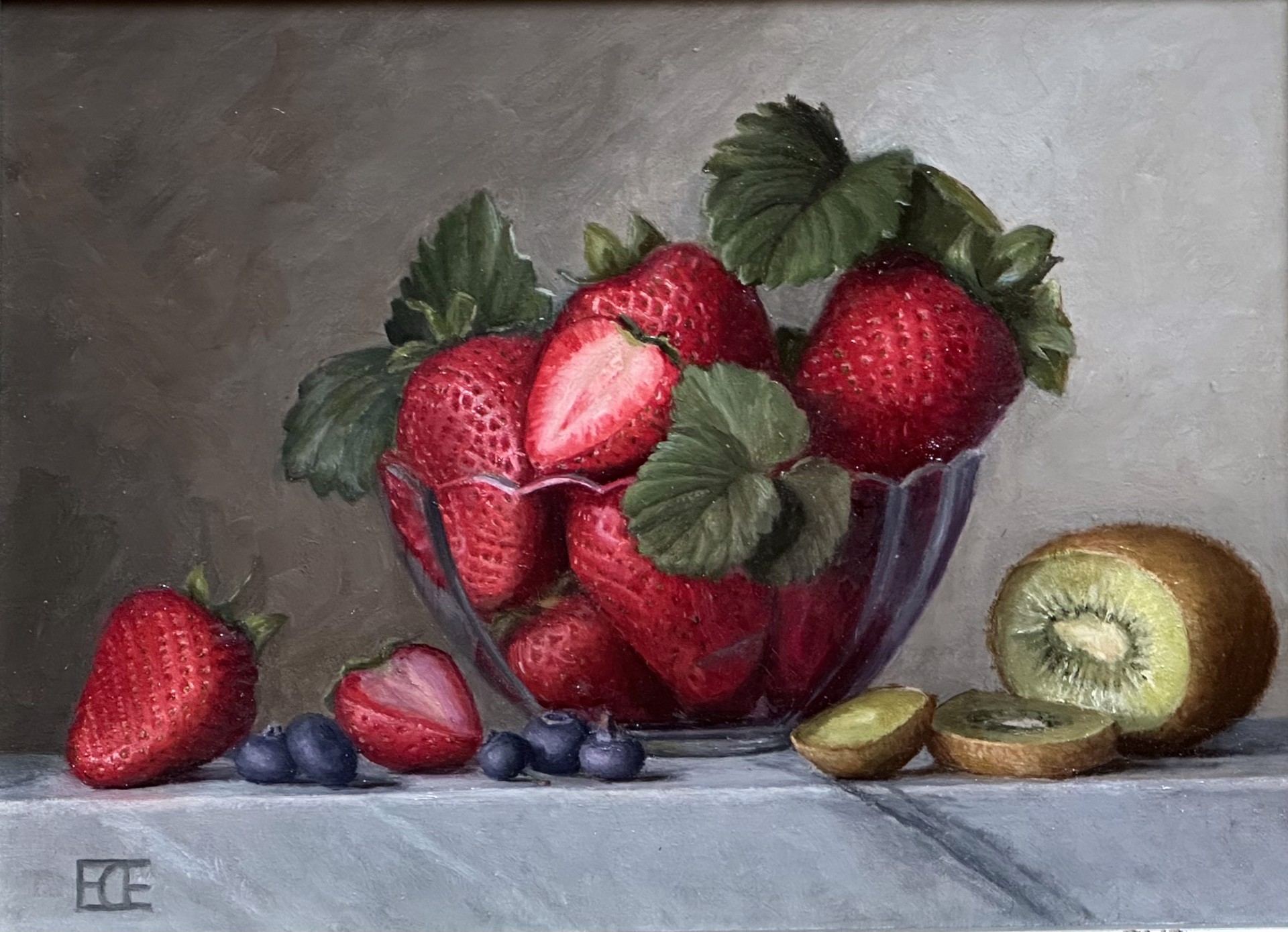 Strawberries & Kiwi by Barbara Efchak